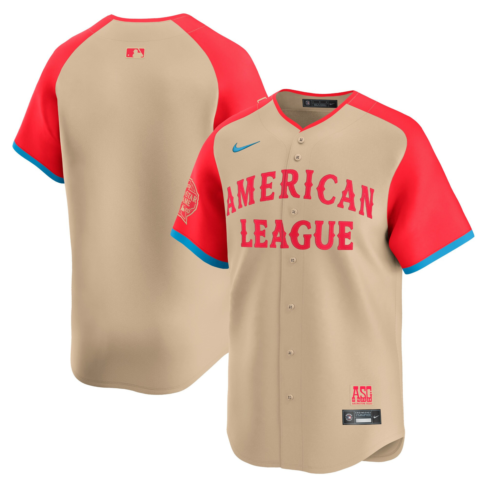 American League 2024 All-Star Game Limited Jersey - Cream - All Stitched