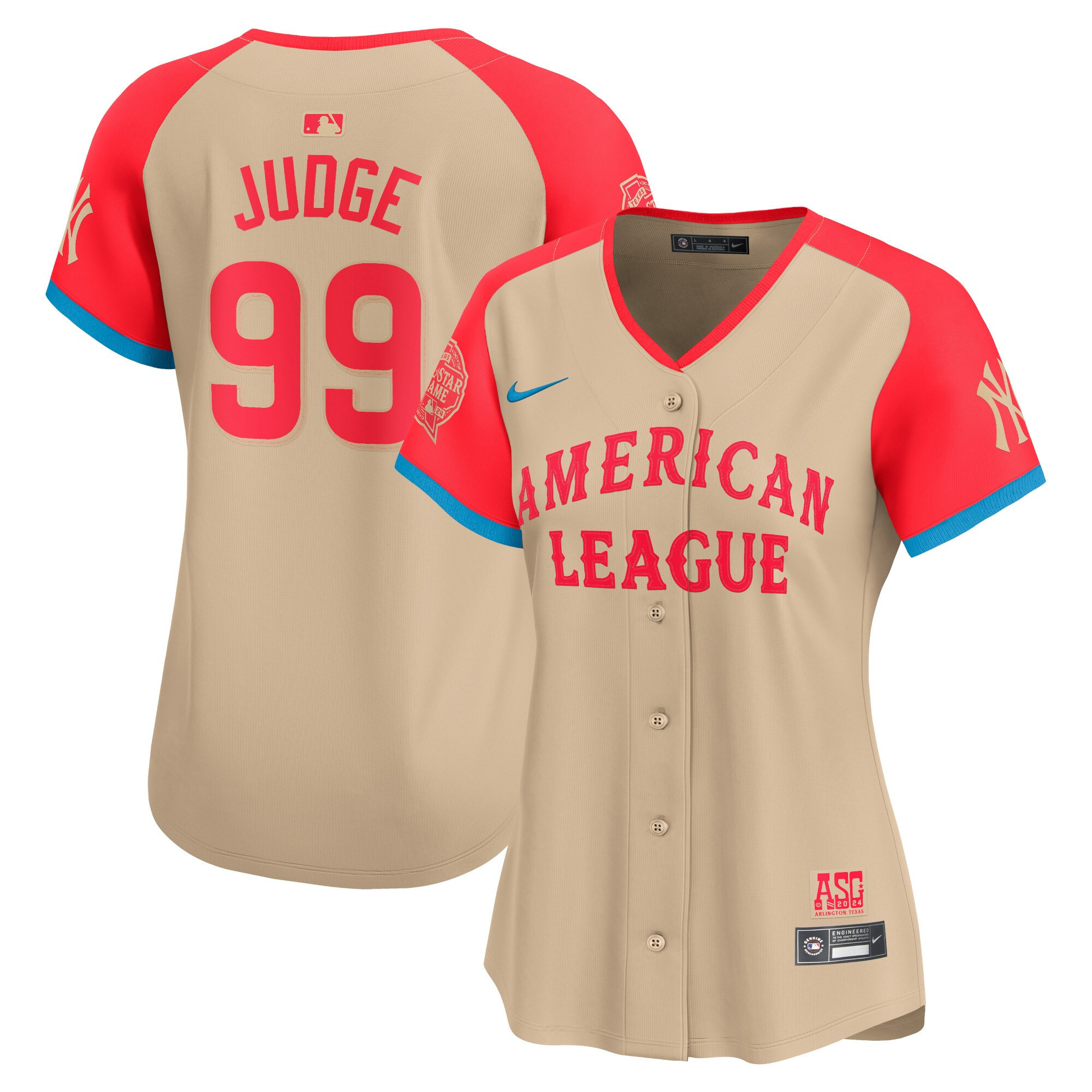 American League 2024 All-Star Game Limited Jersey - Cream - All Stitched