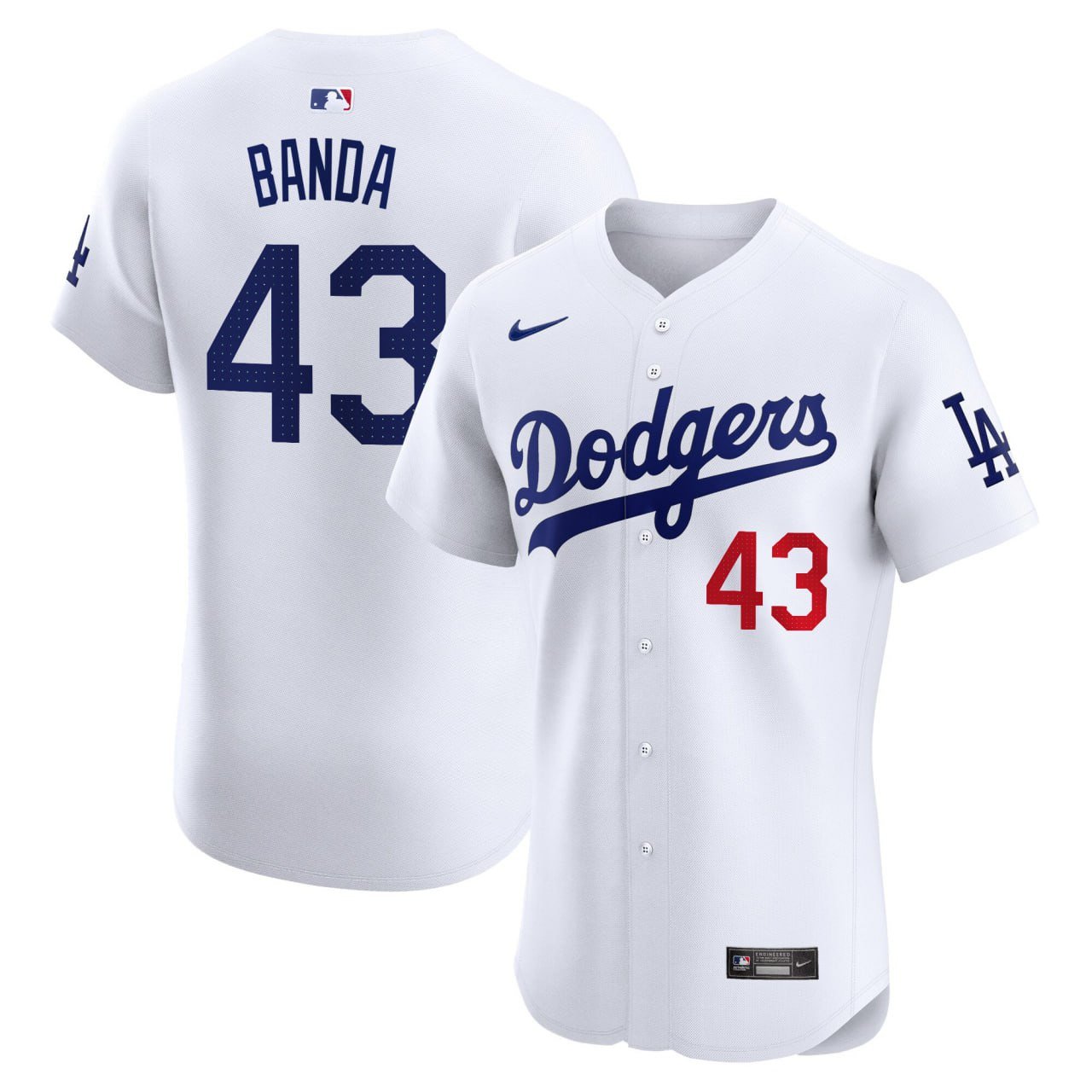 Anthony Banda Los Angeles Dodgers White Jersey - All Stitched