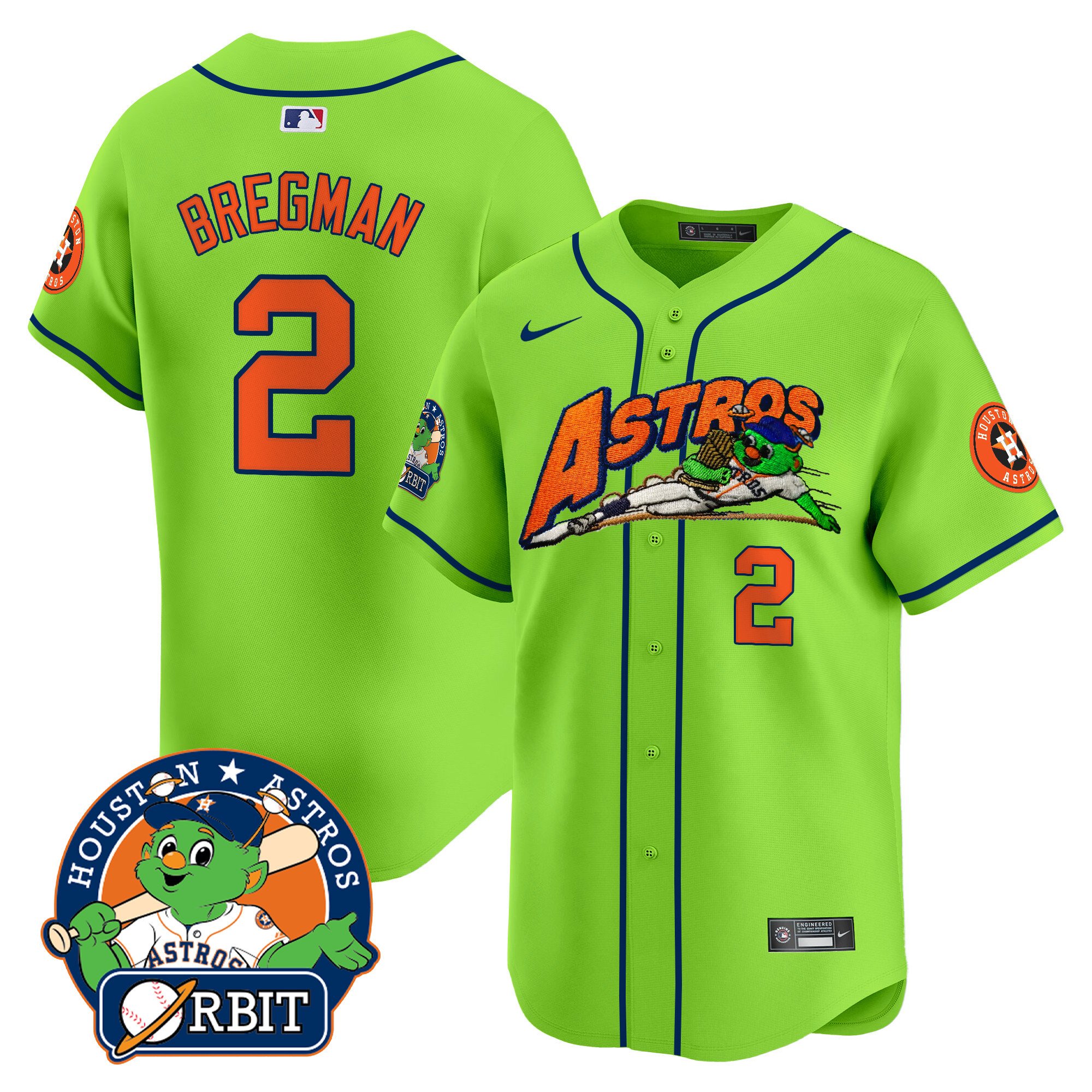 Astros Orbit Patch Vapor Premier Limited Jersey V4 - All Stitched