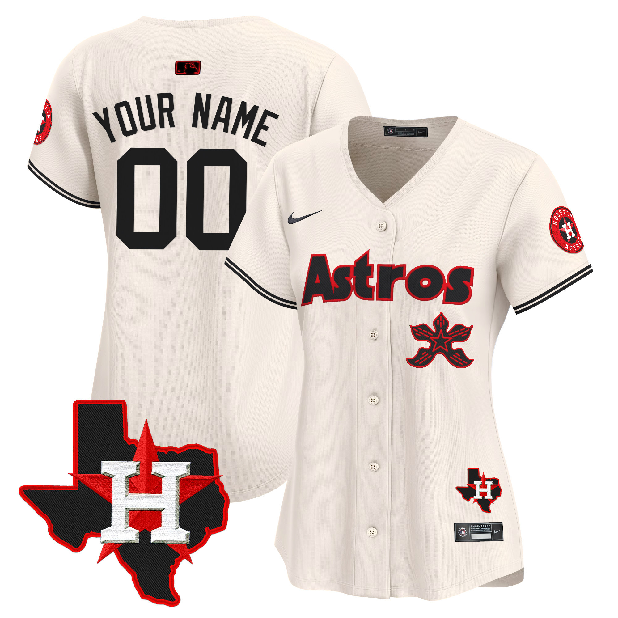 Astros Stranger Things Vapor Premier Limited Custom Jersey - All Stitched