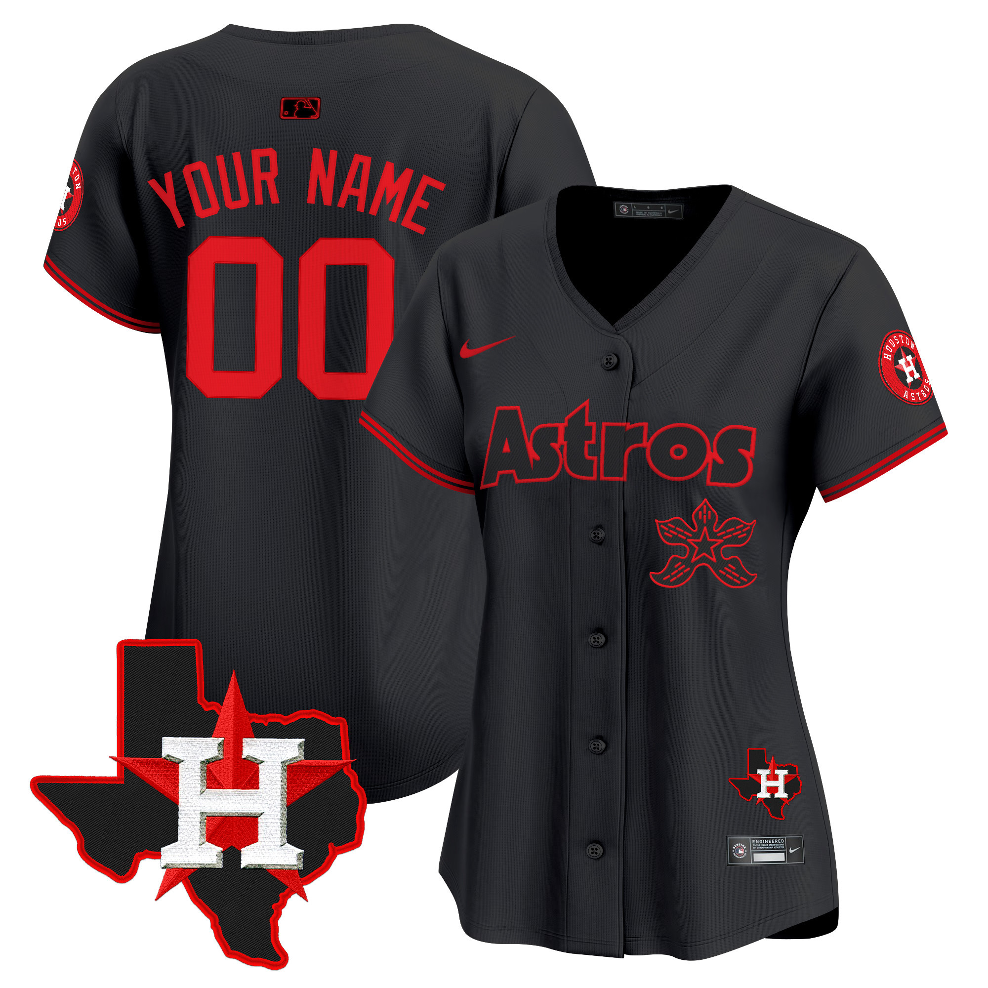 Astros Stranger Things Vapor Premier Limited Custom Jersey - All Stitched