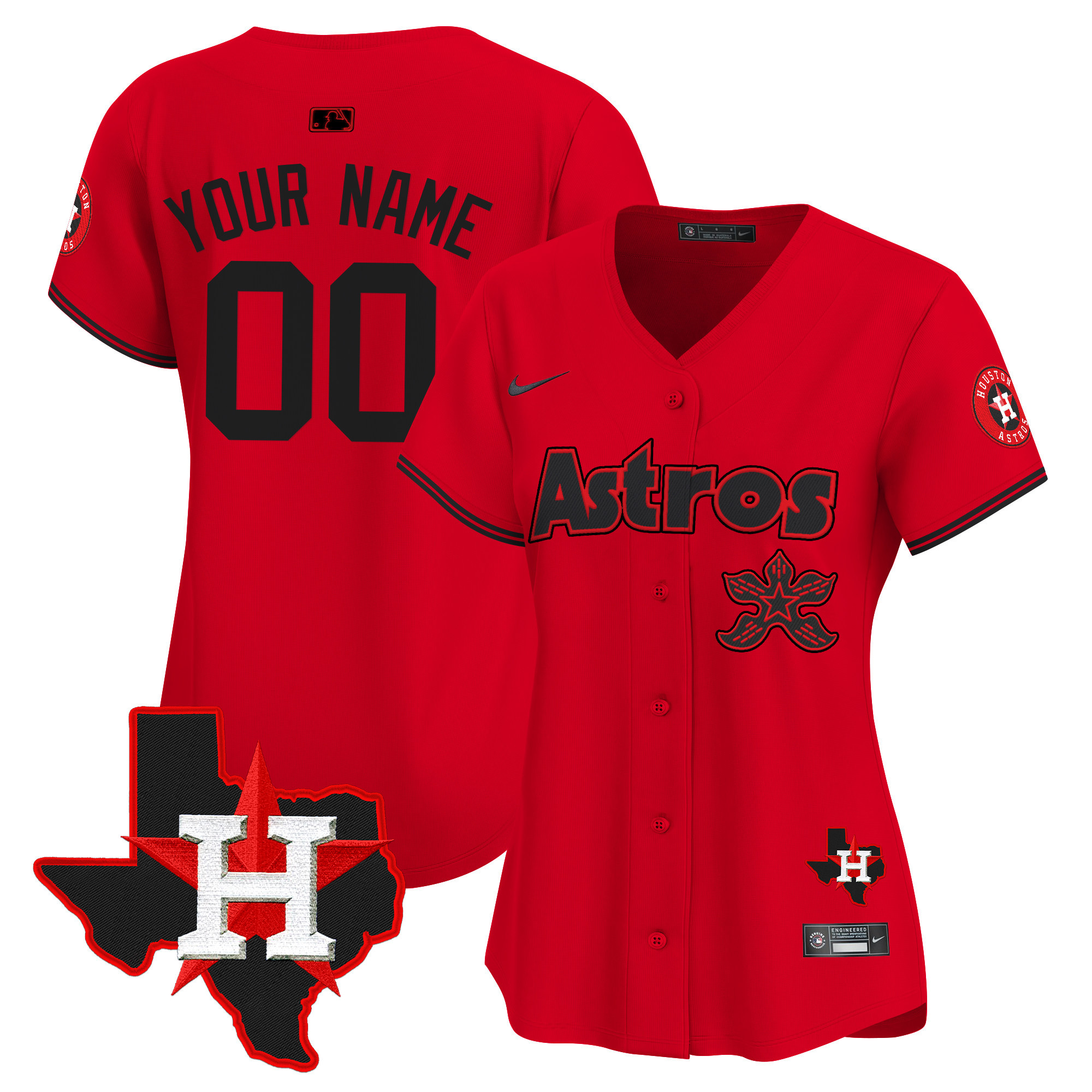 Astros Stranger Things Vapor Premier Limited Custom Jersey - All Stitched