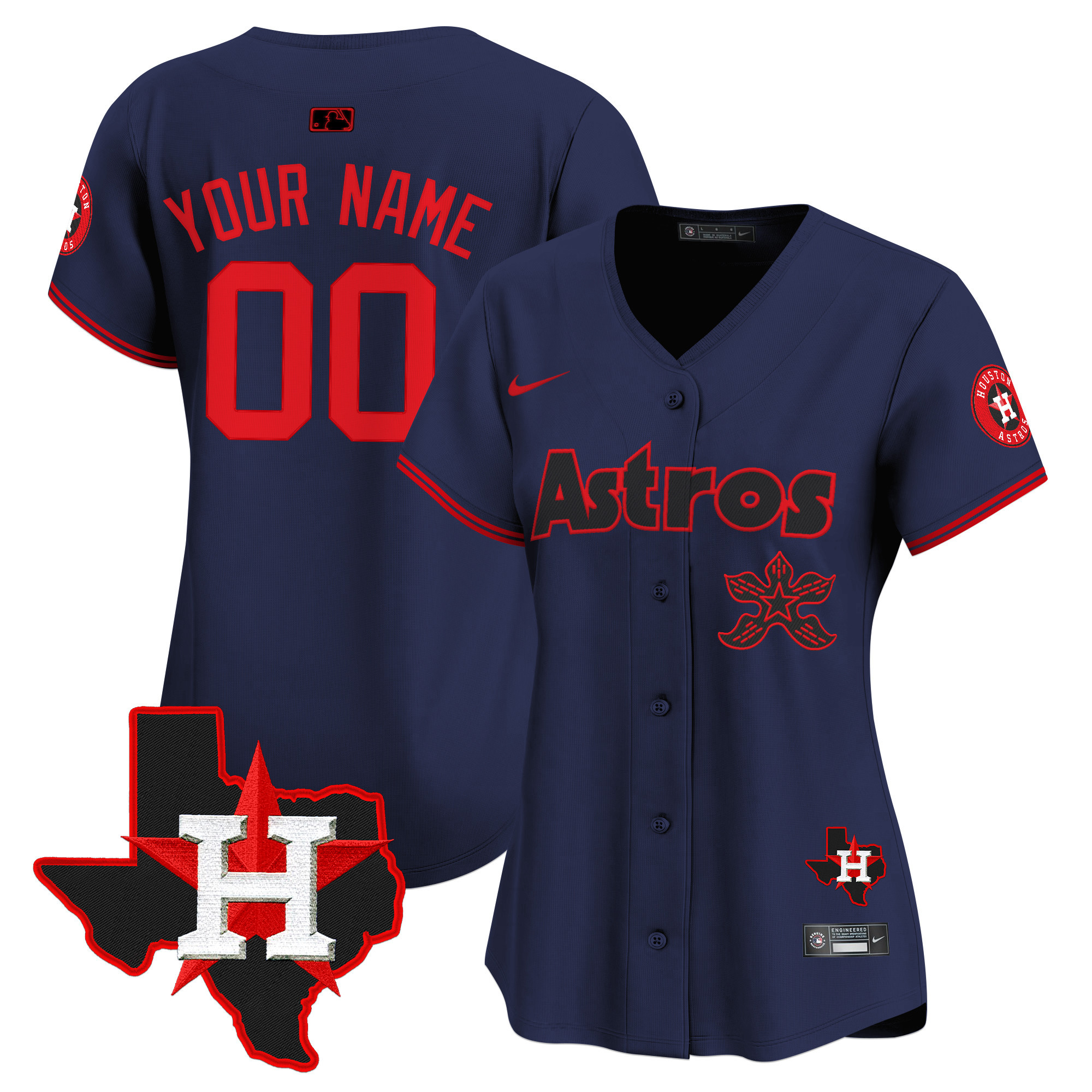 Astros Stranger Things Vapor Premier Limited Custom Jersey - All Stitched