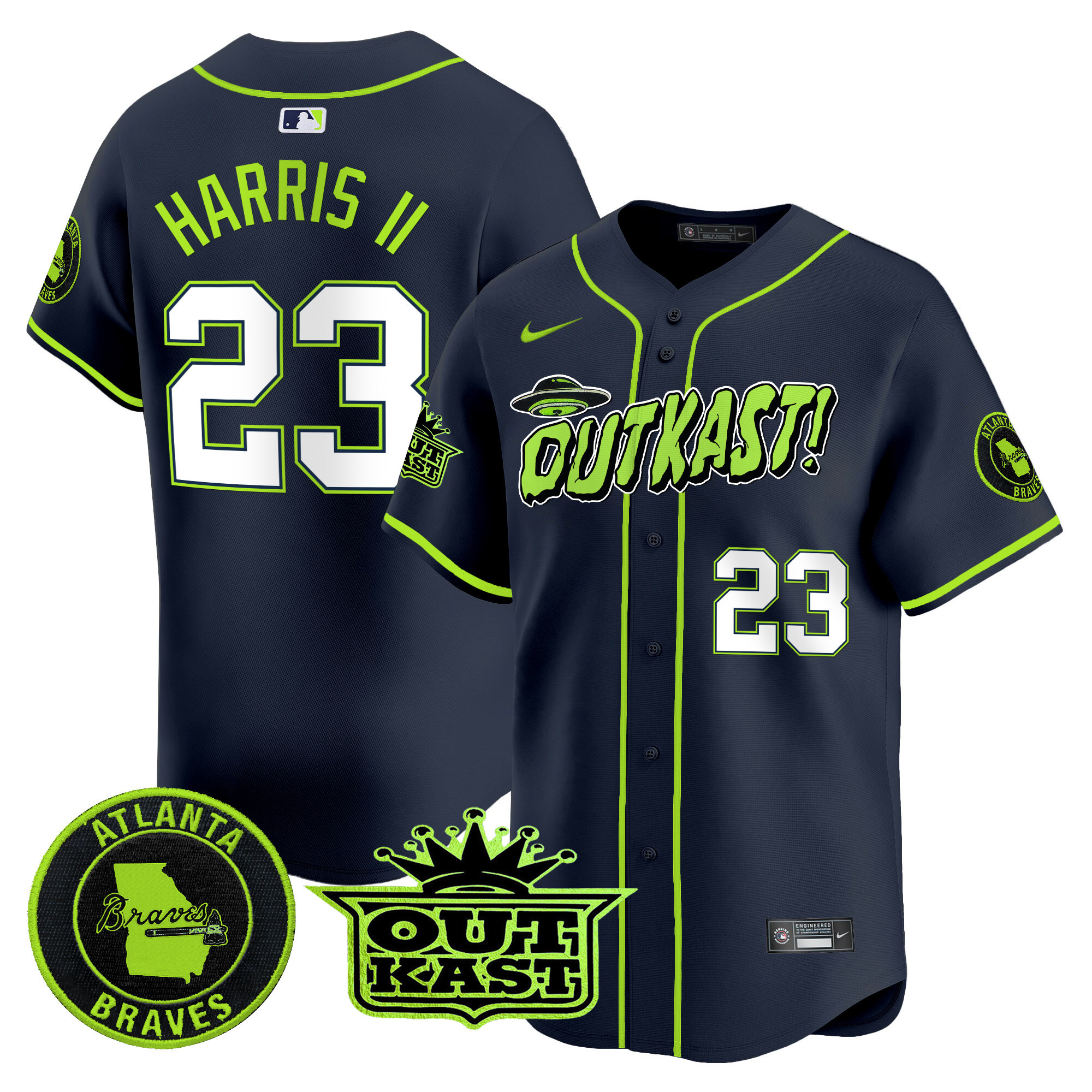 Atlanta Braves Atliens Vapor Premier Limited Jersey V3 - All Stitched
