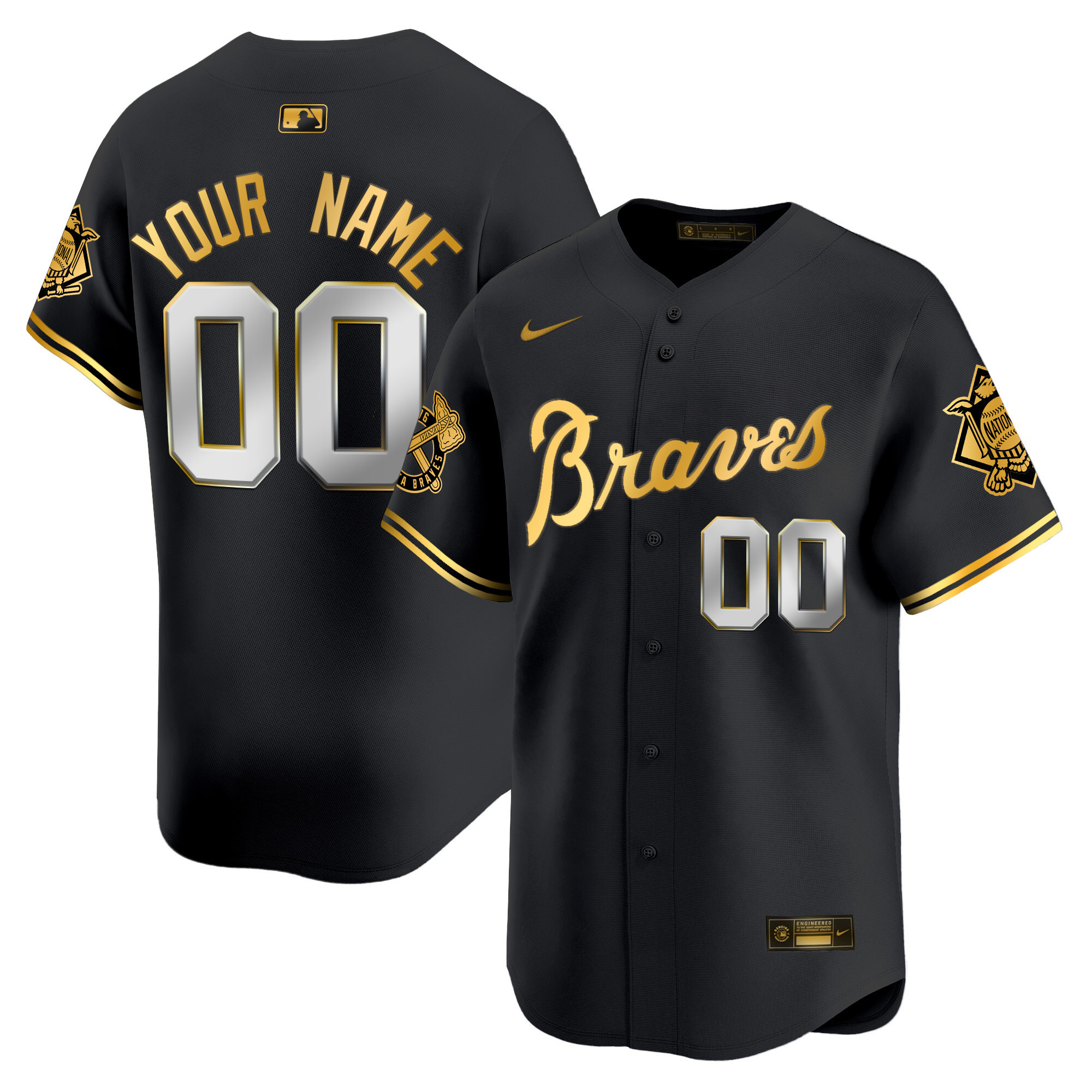 Atlanta Braves Peaches n' Cream Vapor Premier Limited Custom Jersey - All Stitched
