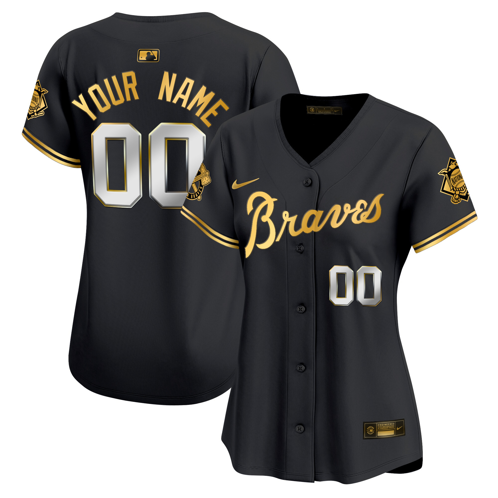 Atlanta Braves Peaches n' Cream Vapor Premier Limited Custom Jersey - All Stitched