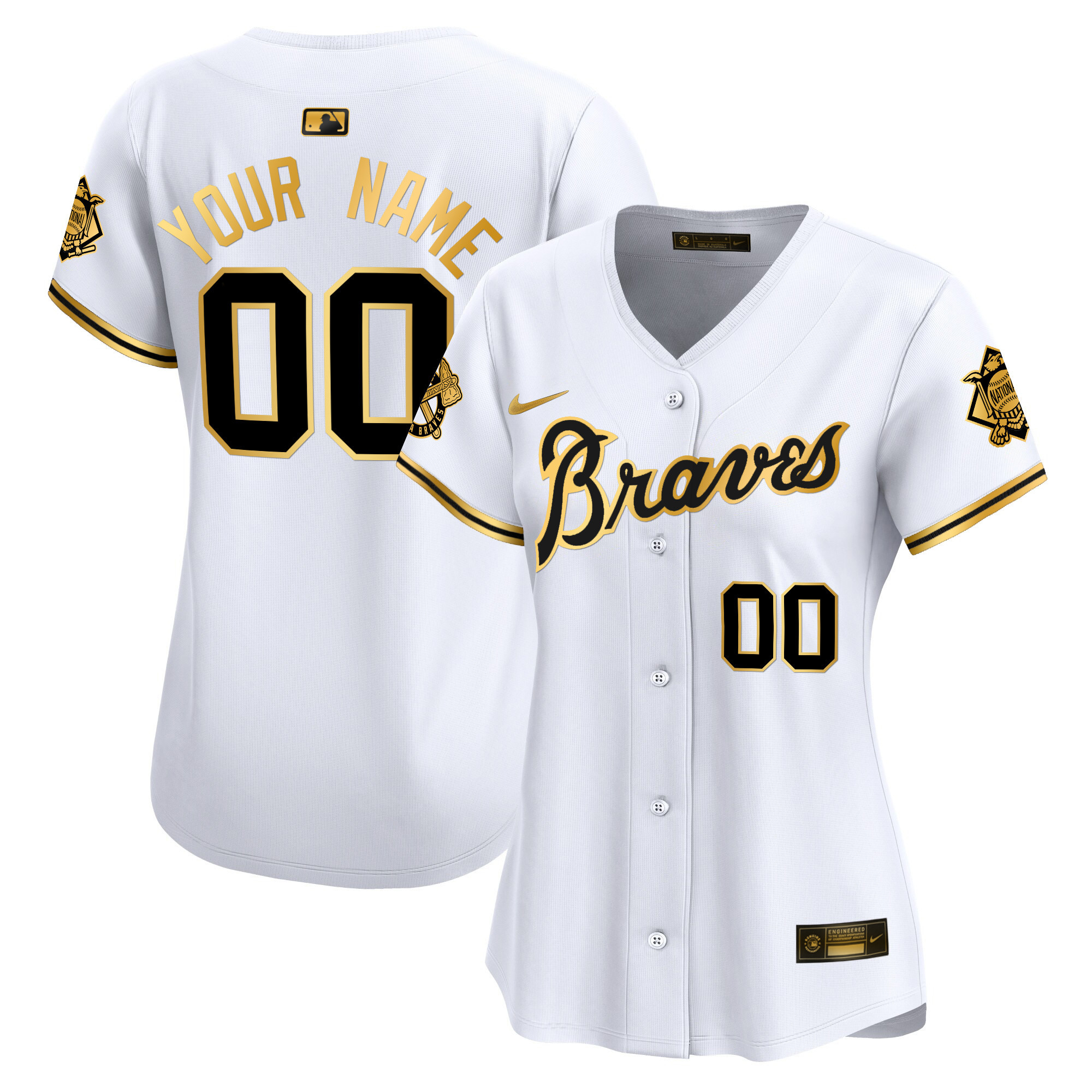 Atlanta Braves Peaches n' Cream Vapor Premier Limited Custom Jersey - All Stitched
