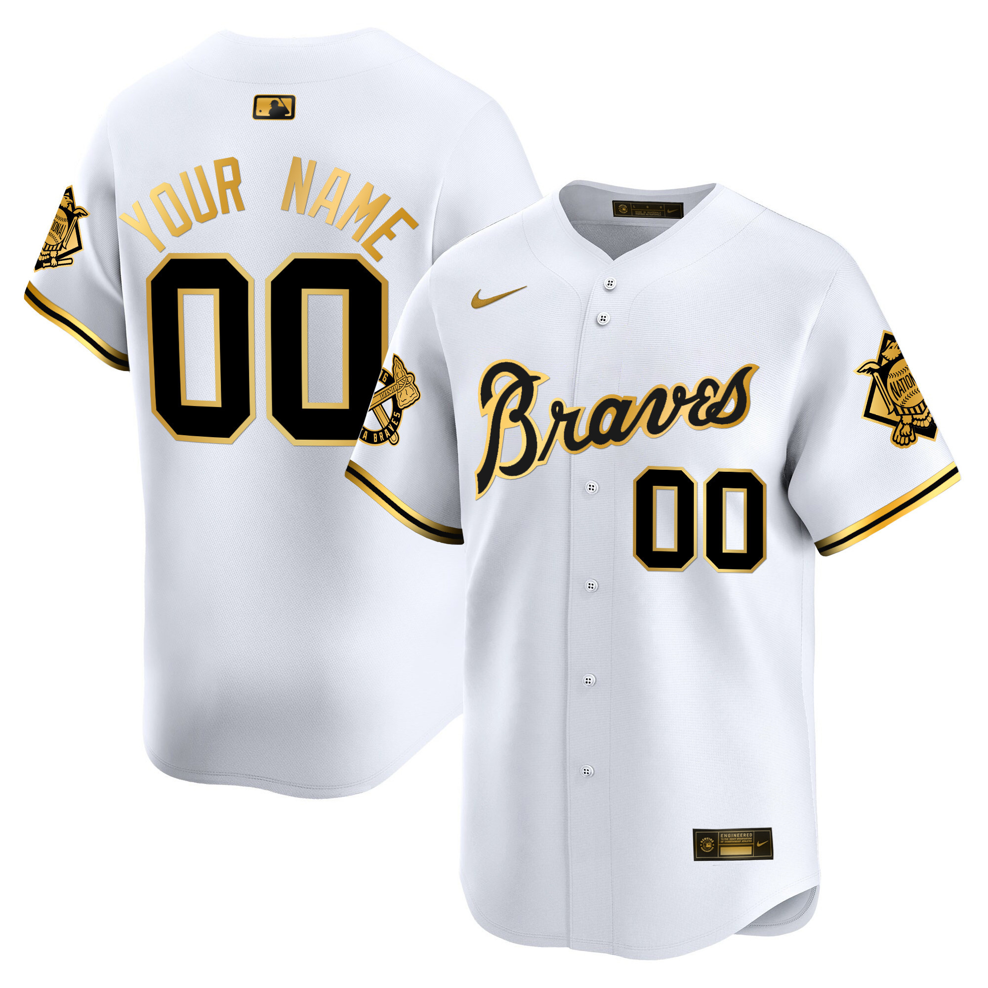Atlanta Braves Peaches n' Cream Vapor Premier Limited Custom Jersey - All Stitched