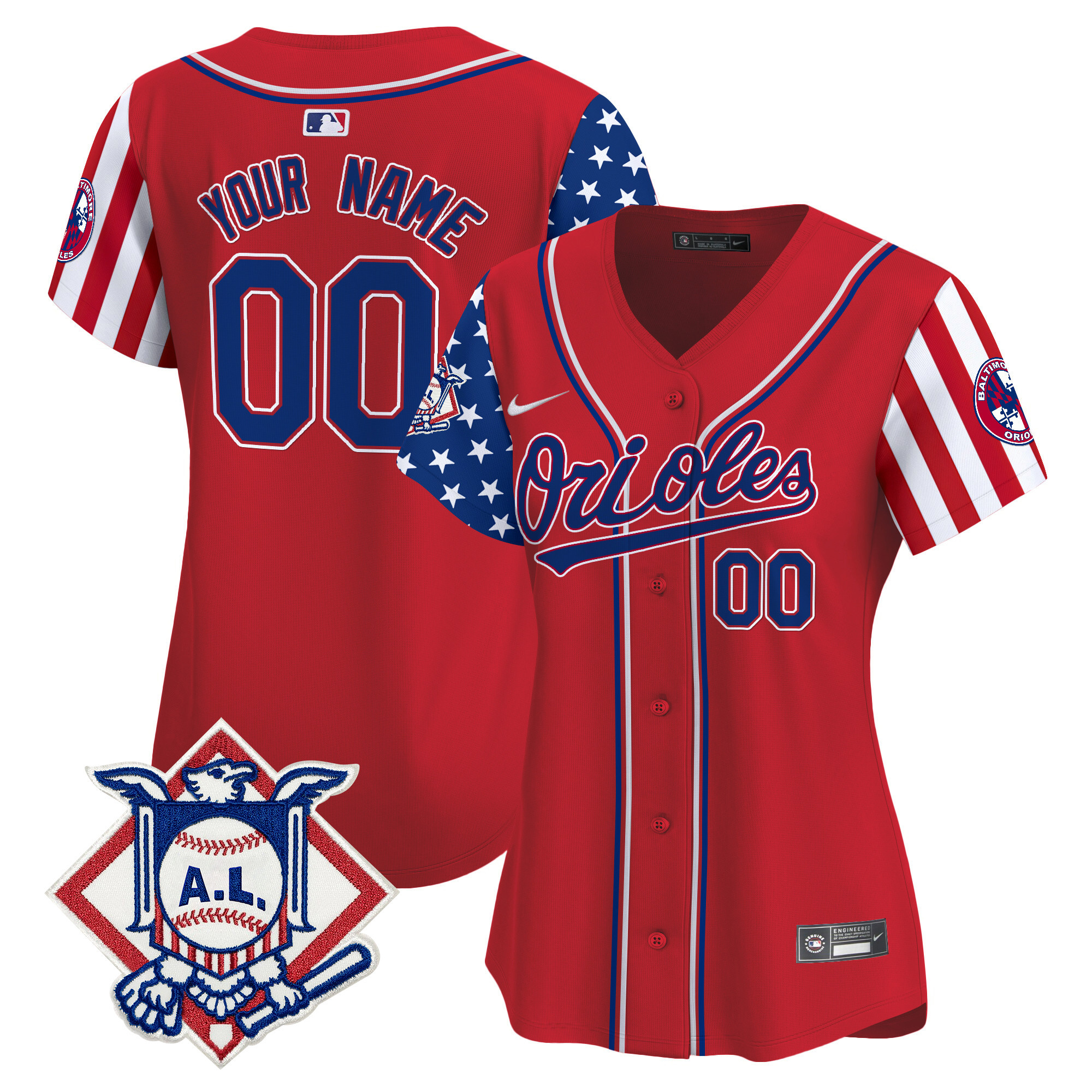 Baltimore Orioles 2024 Fourth of July Vapor Premier Limited Custom Jersey - All Stitched