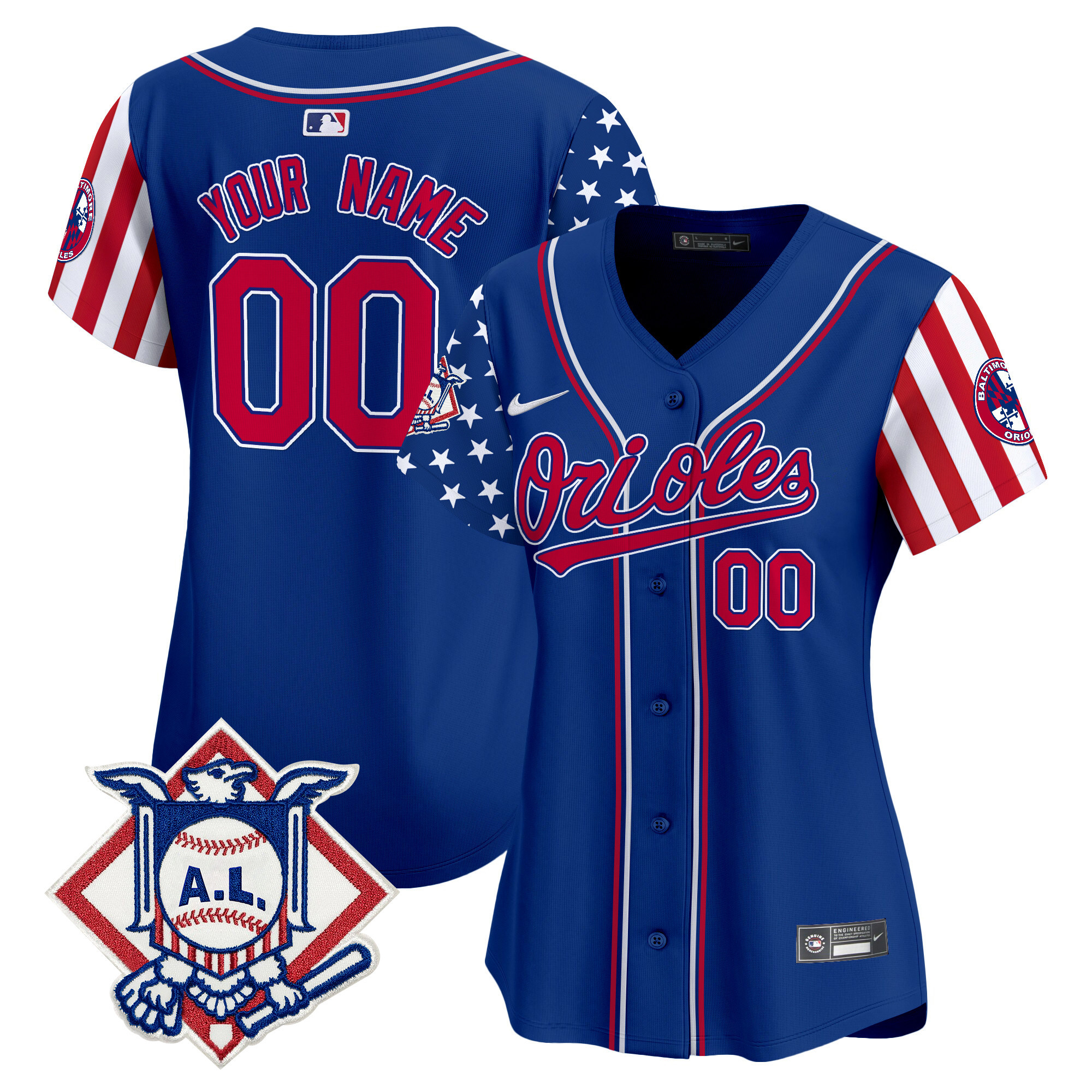 Baltimore Orioles 2024 Fourth of July Vapor Premier Limited Custom Jersey - All Stitched