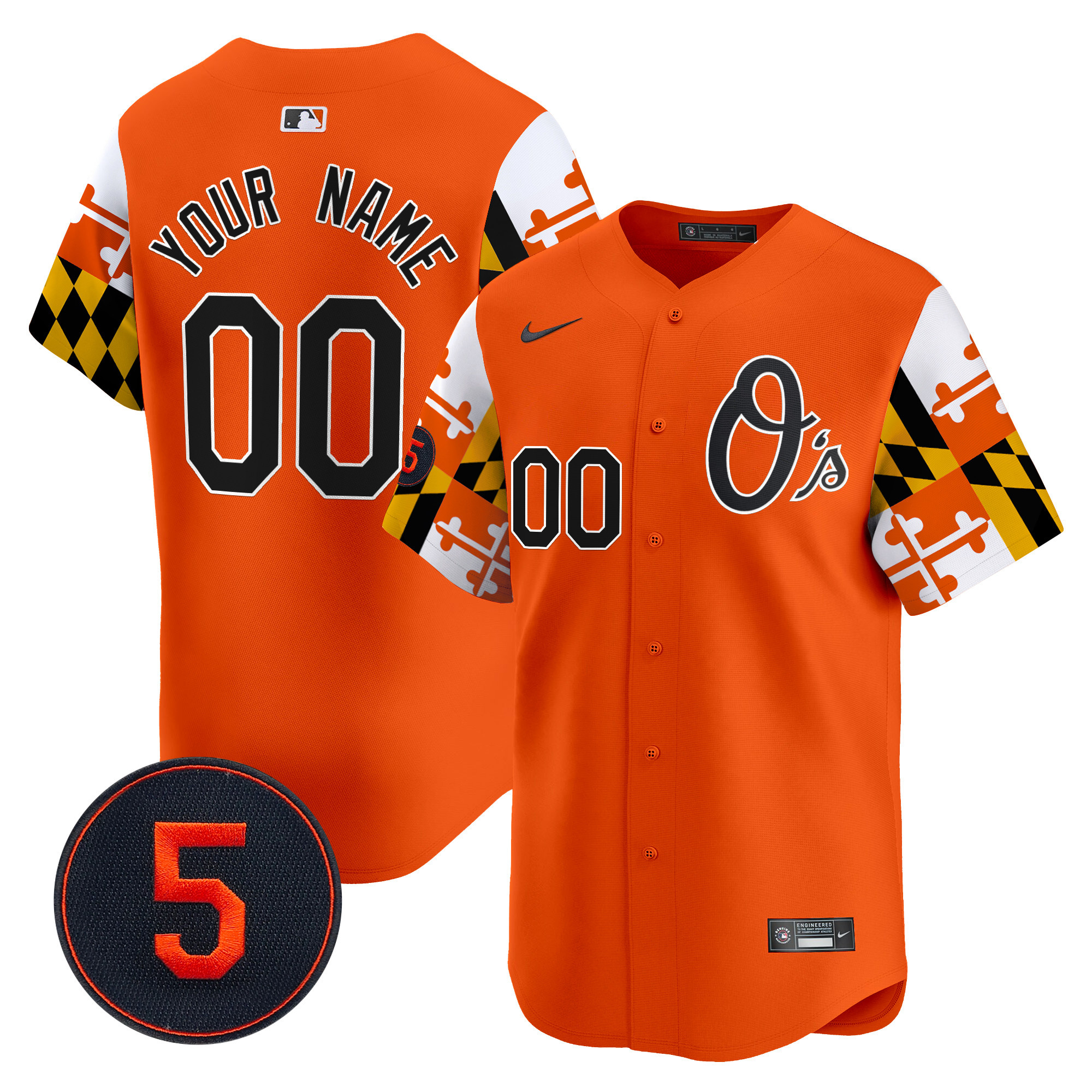 Baltimore Orioles Robinson Patch Vapor Premier Limited Custom Jersey V5 - All Stitched
