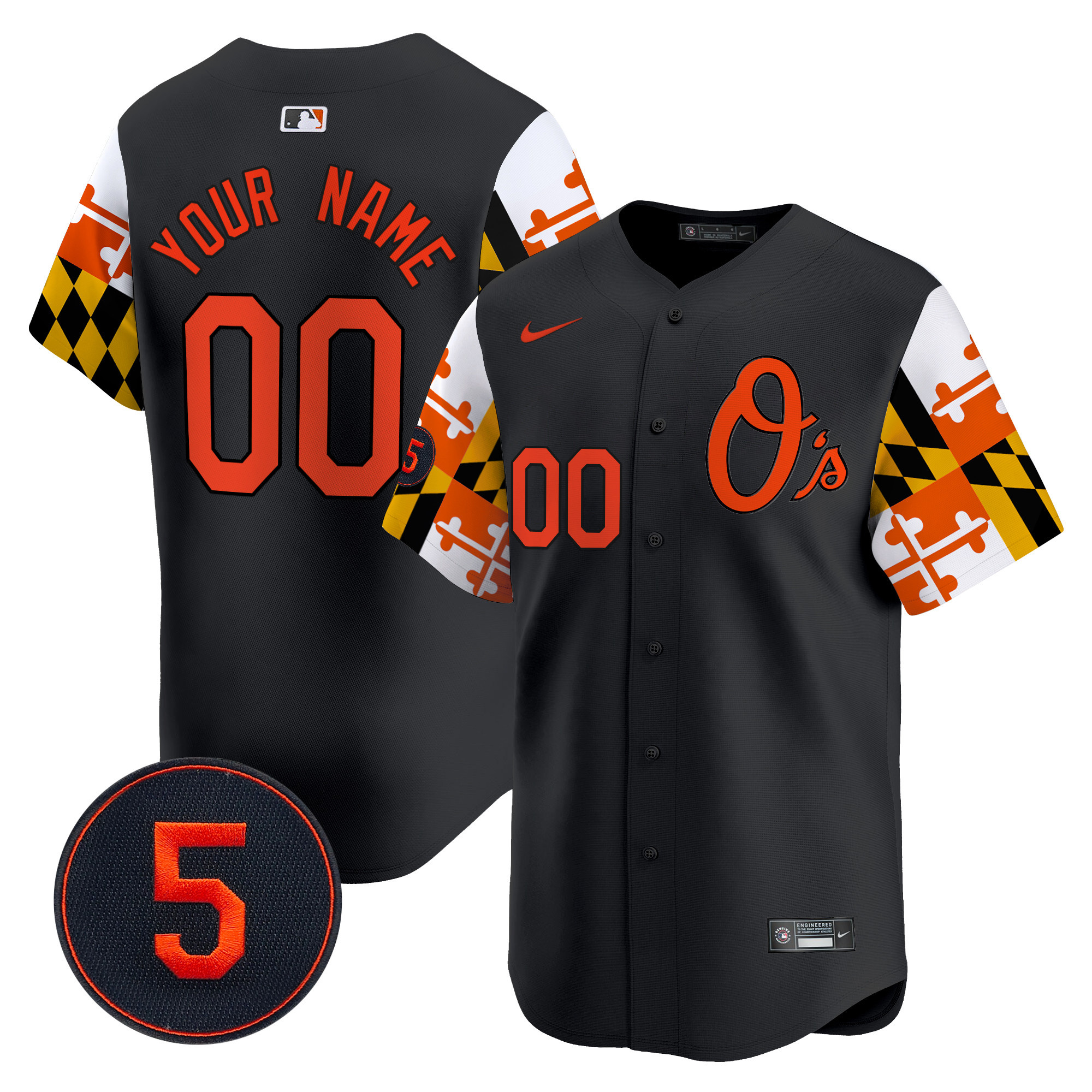 Baltimore Orioles Robinson Patch Vapor Premier Limited Custom Jersey V5 - All Stitched