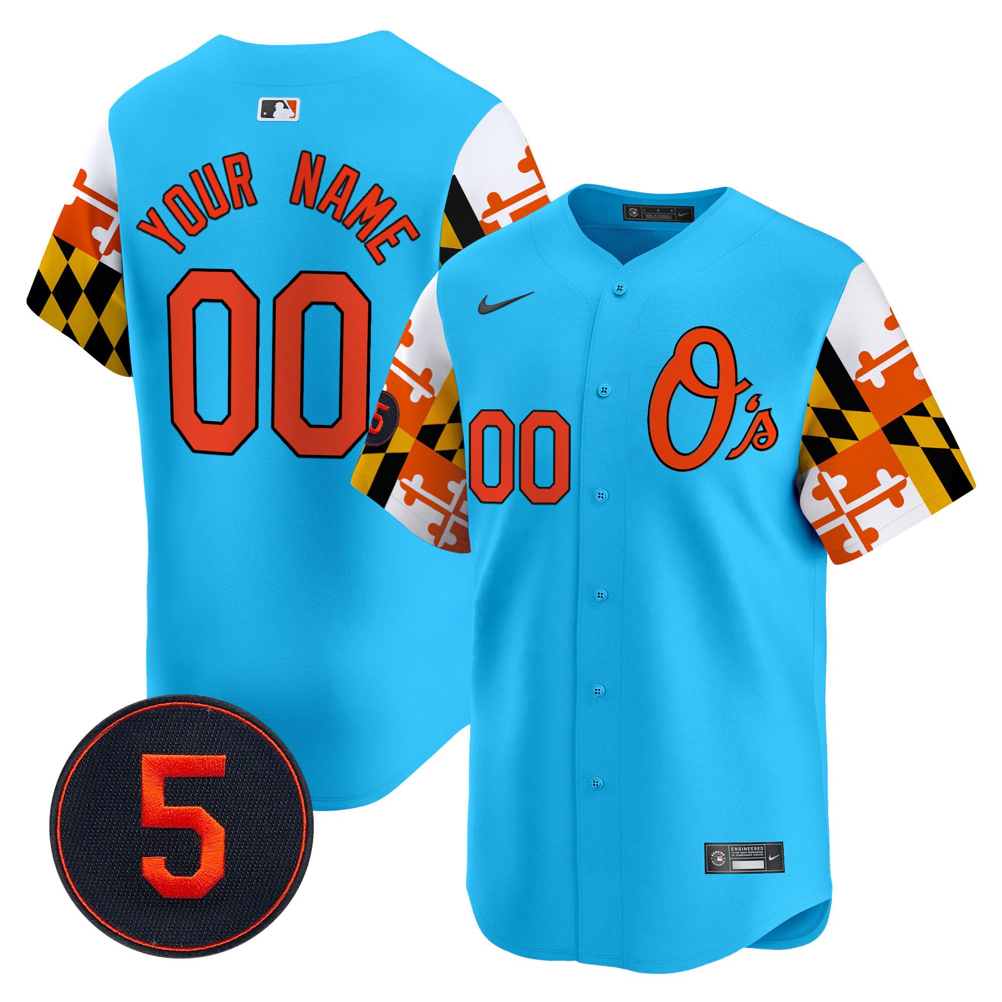 Baltimore Orioles Robinson Patch Vapor Premier Limited Custom Jersey V5 - All Stitched