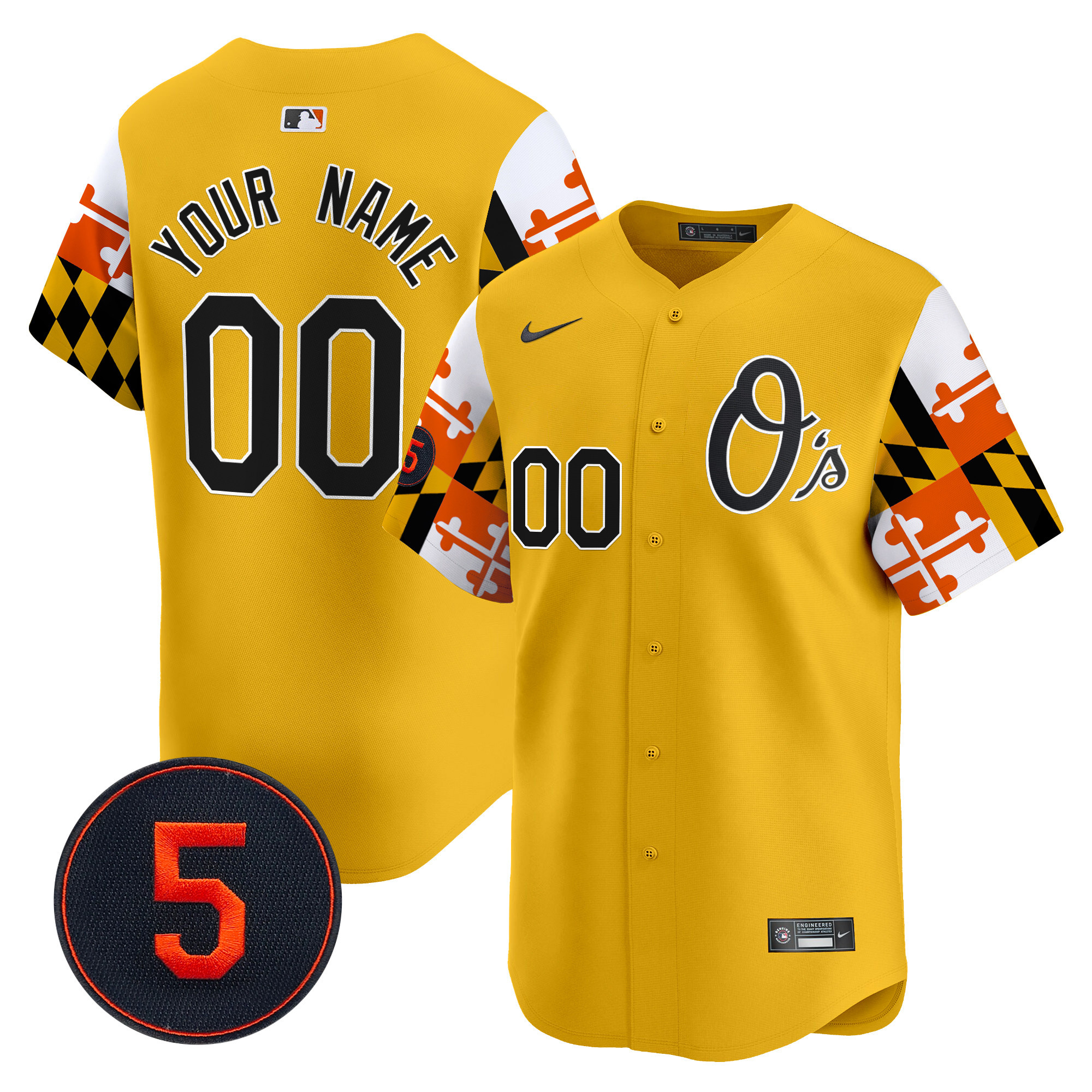 Baltimore Orioles Robinson Patch Vapor Premier Limited Custom Jersey V5 - All Stitched