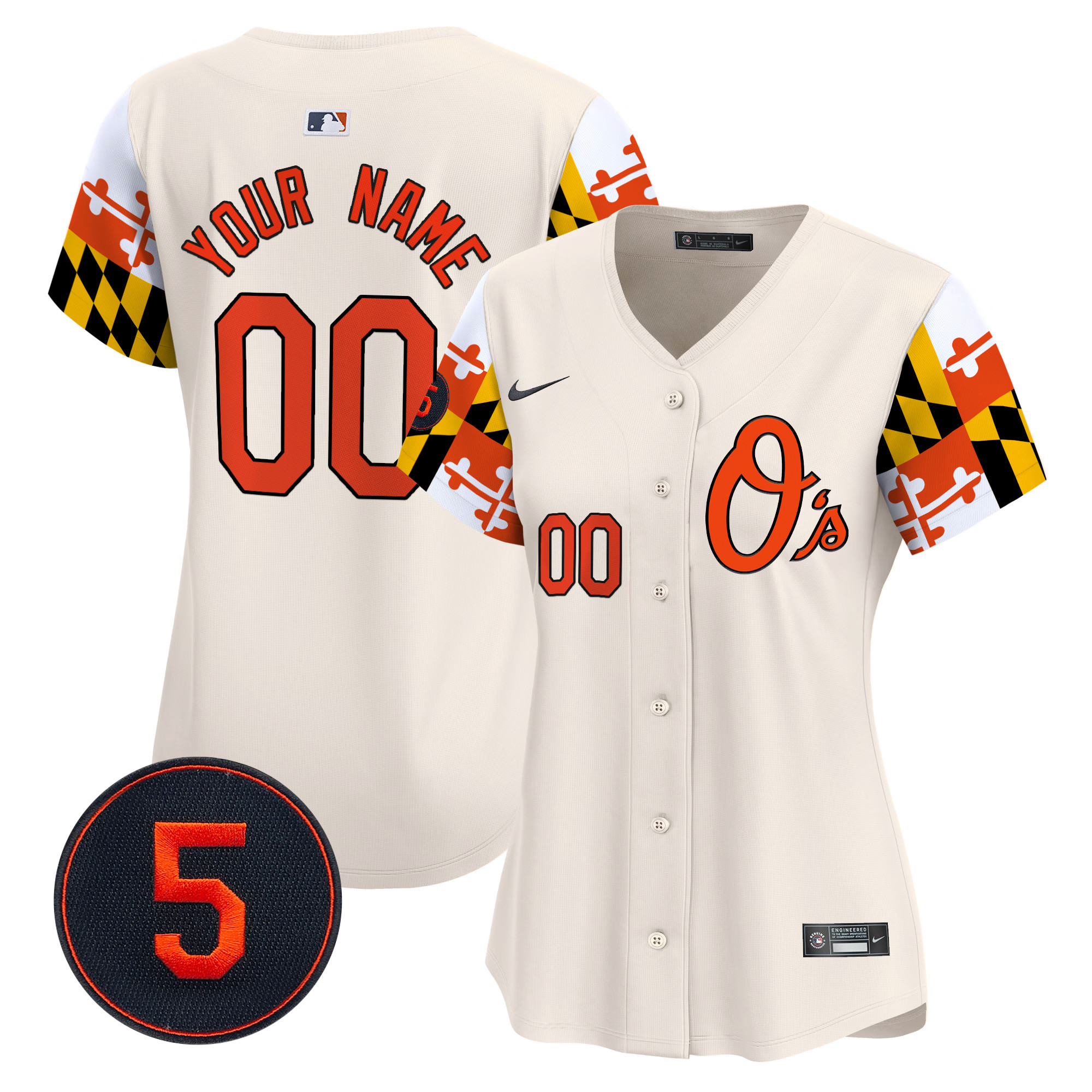 Baltimore Orioles Robinson Patch Vapor Premier Limited Custom Jersey V5 - All Stitched