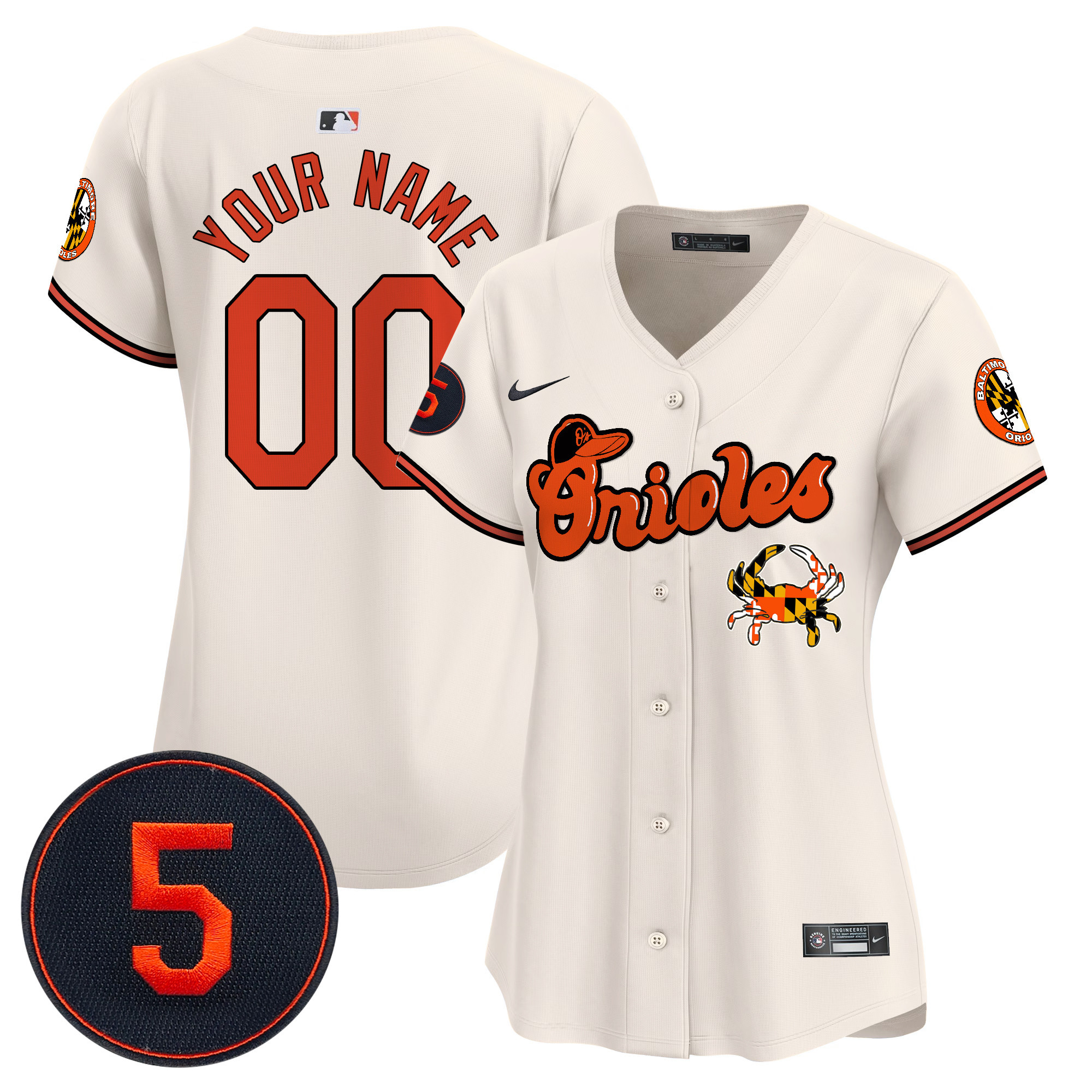Baltimore Orioles Robinson Patch Vapor Premier Limited Custom Jersey V6 - All Stitched