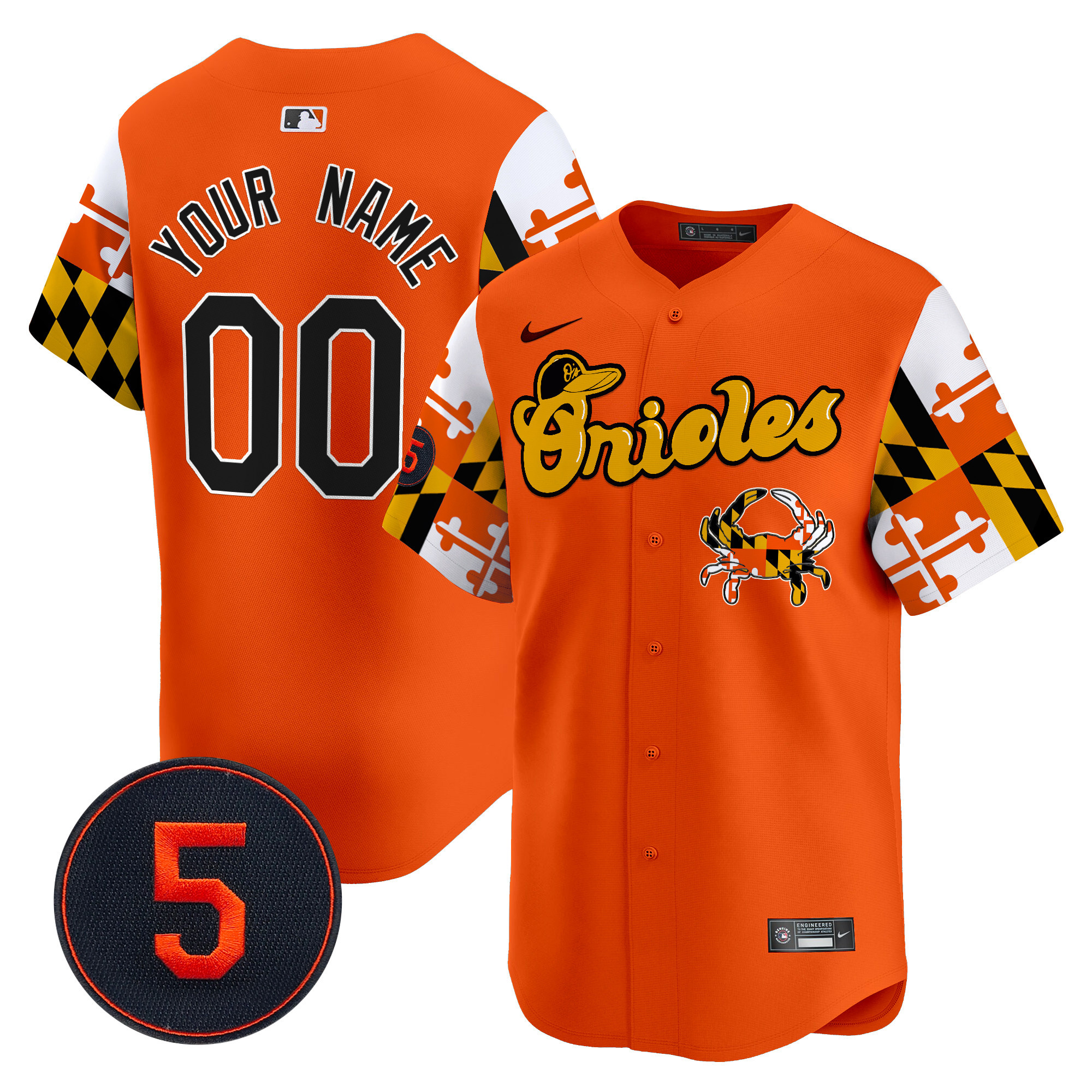 Baltimore Orioles Robinson Patch Vapor Premier Limited Custom Jersey V7 - All Stitched