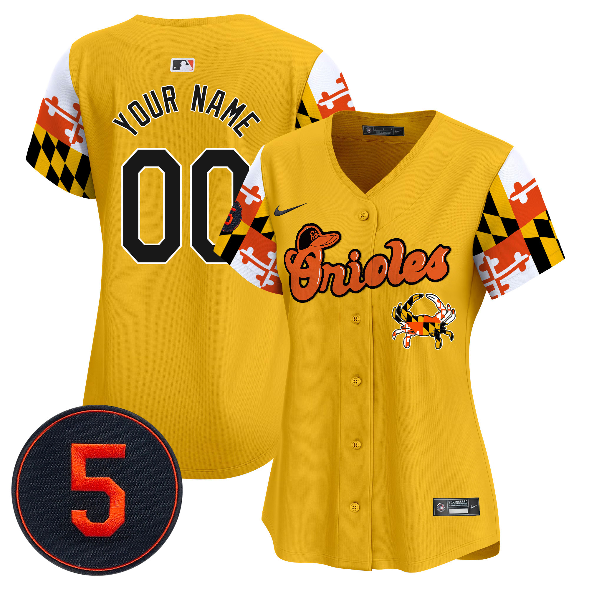 Baltimore Orioles Robinson Patch Vapor Premier Limited Custom Jersey V7 - All Stitched