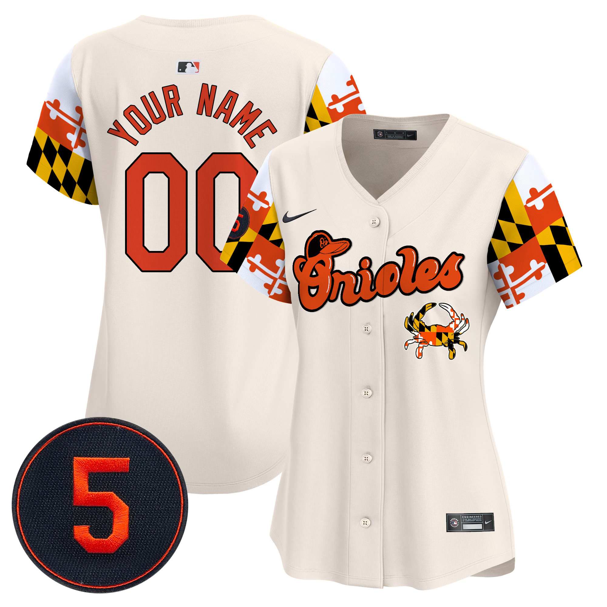 Baltimore Orioles Robinson Patch Vapor Premier Limited Custom Jersey V7 - All Stitched