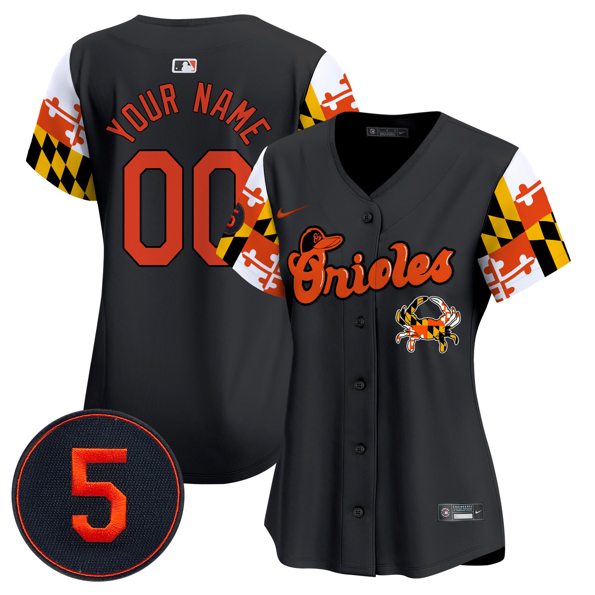 Baltimore Orioles Robinson Patch Vapor Premier Limited Custom Jersey V7 - All Stitched