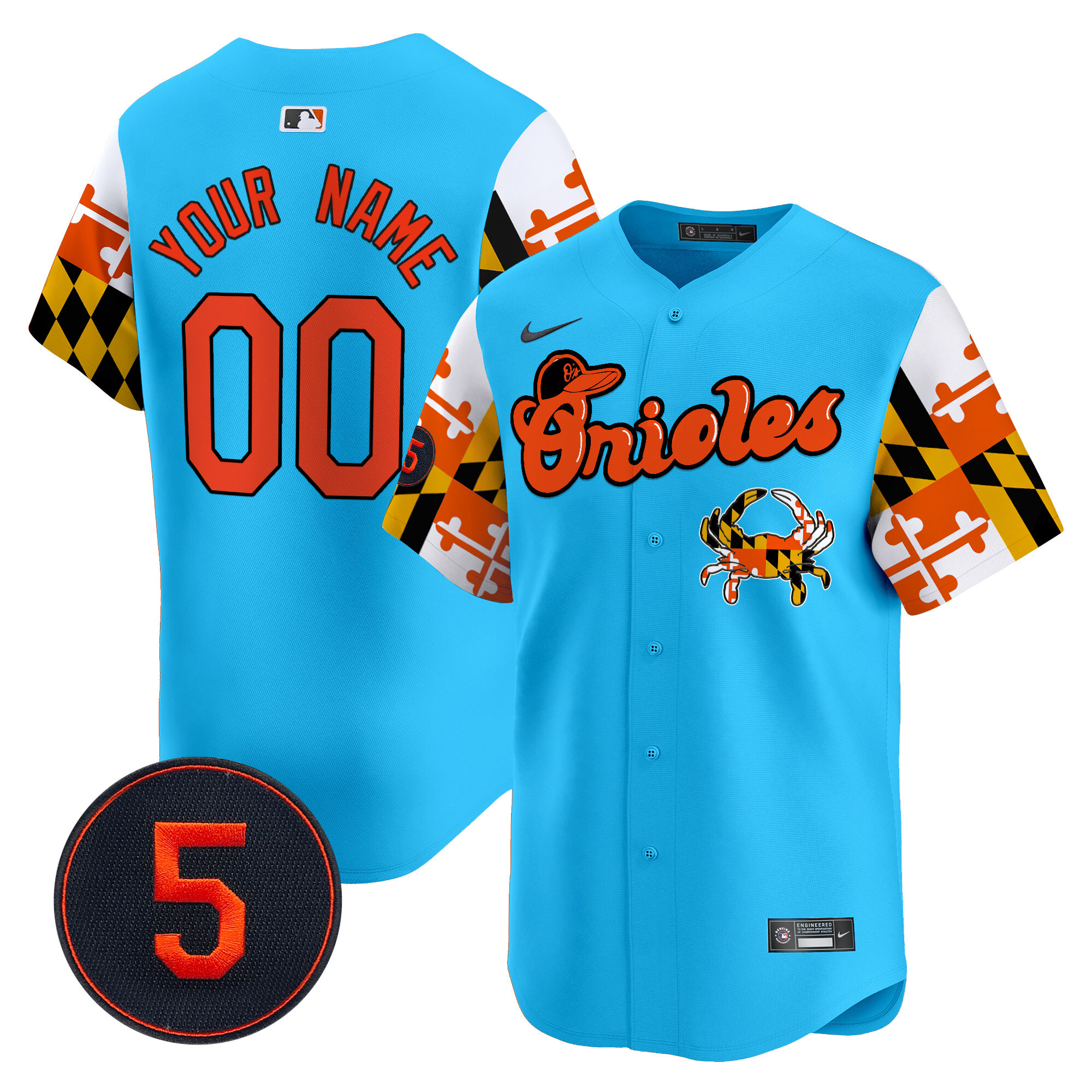 Baltimore Orioles Robinson Patch Vapor Premier Limited Custom Jersey V7 - All Stitched