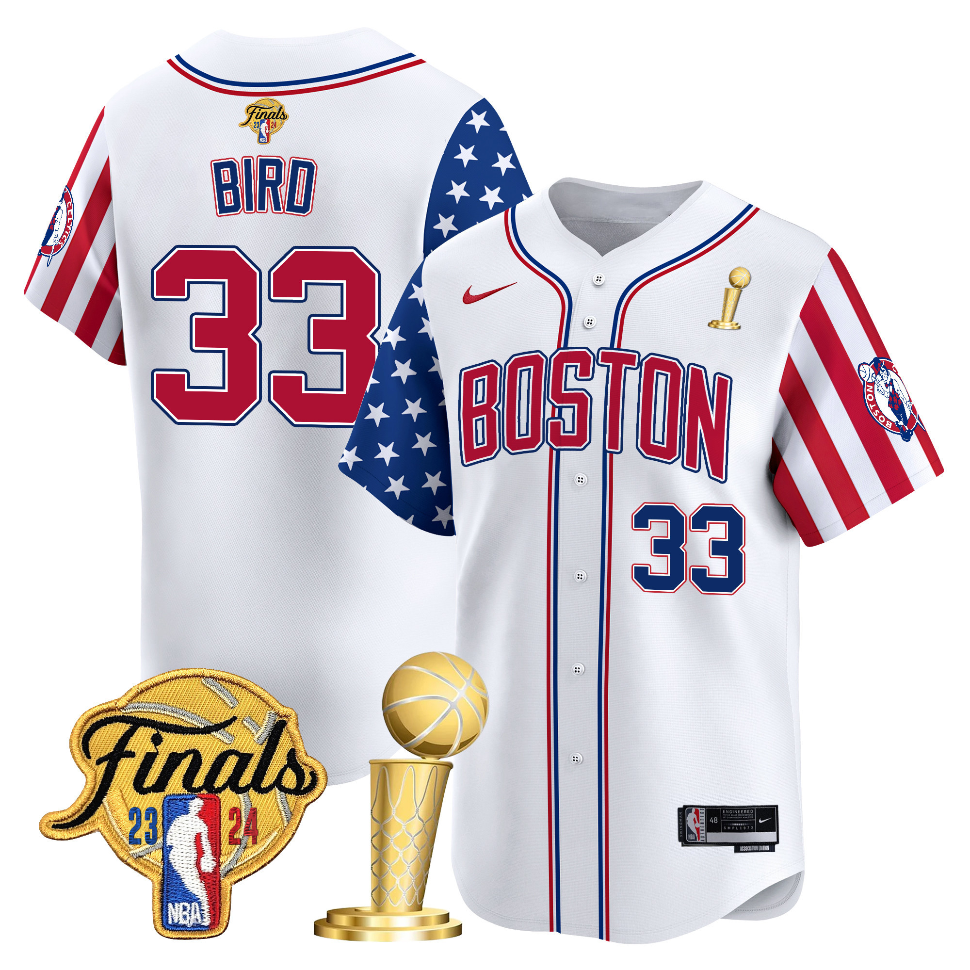 Boston Celtics 2024 Independence Day Vapor Premier Limited Jersey V2 - All Stitched