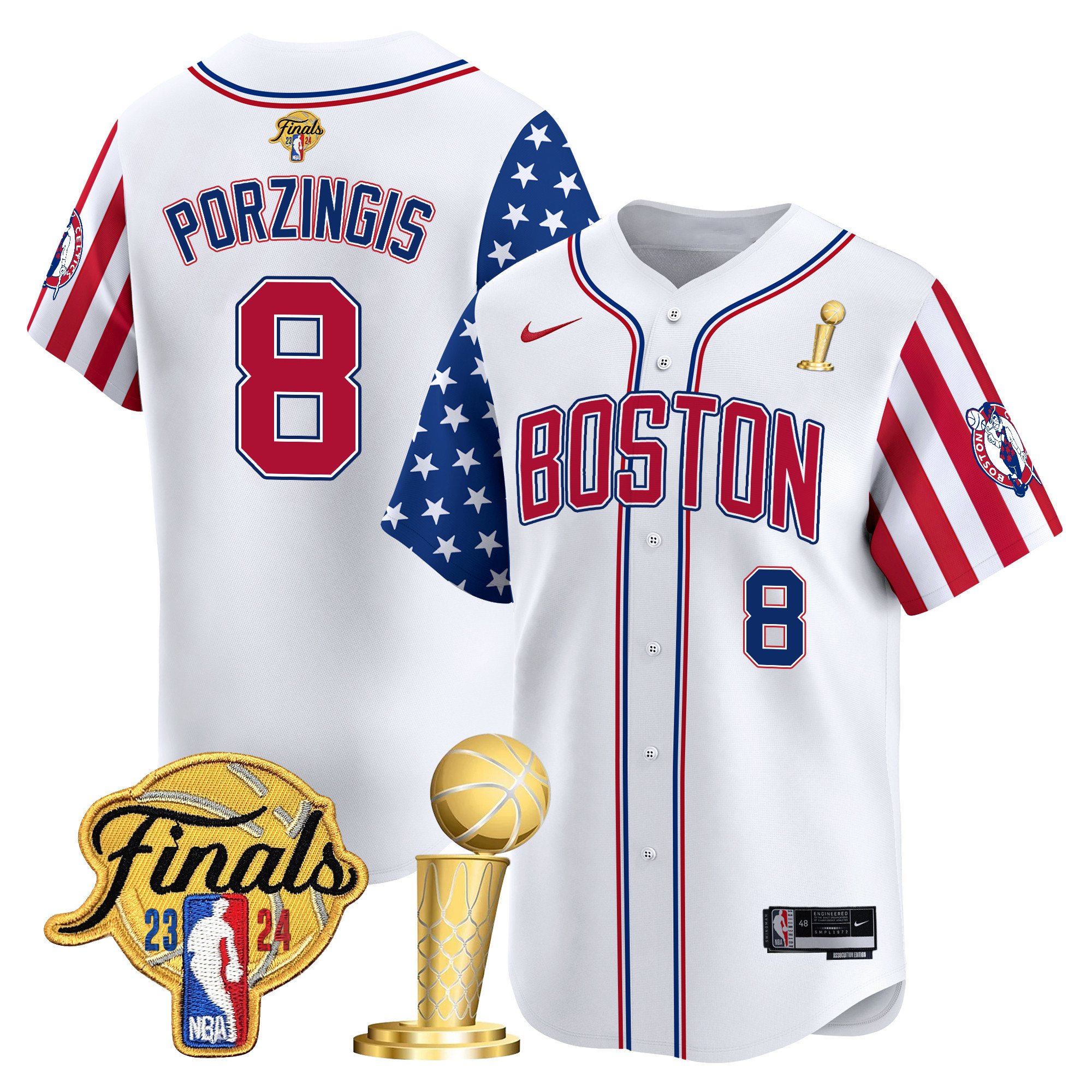 Boston Celtics 2024 Independence Day Vapor Premier Limited Jersey V2 - All Stitched