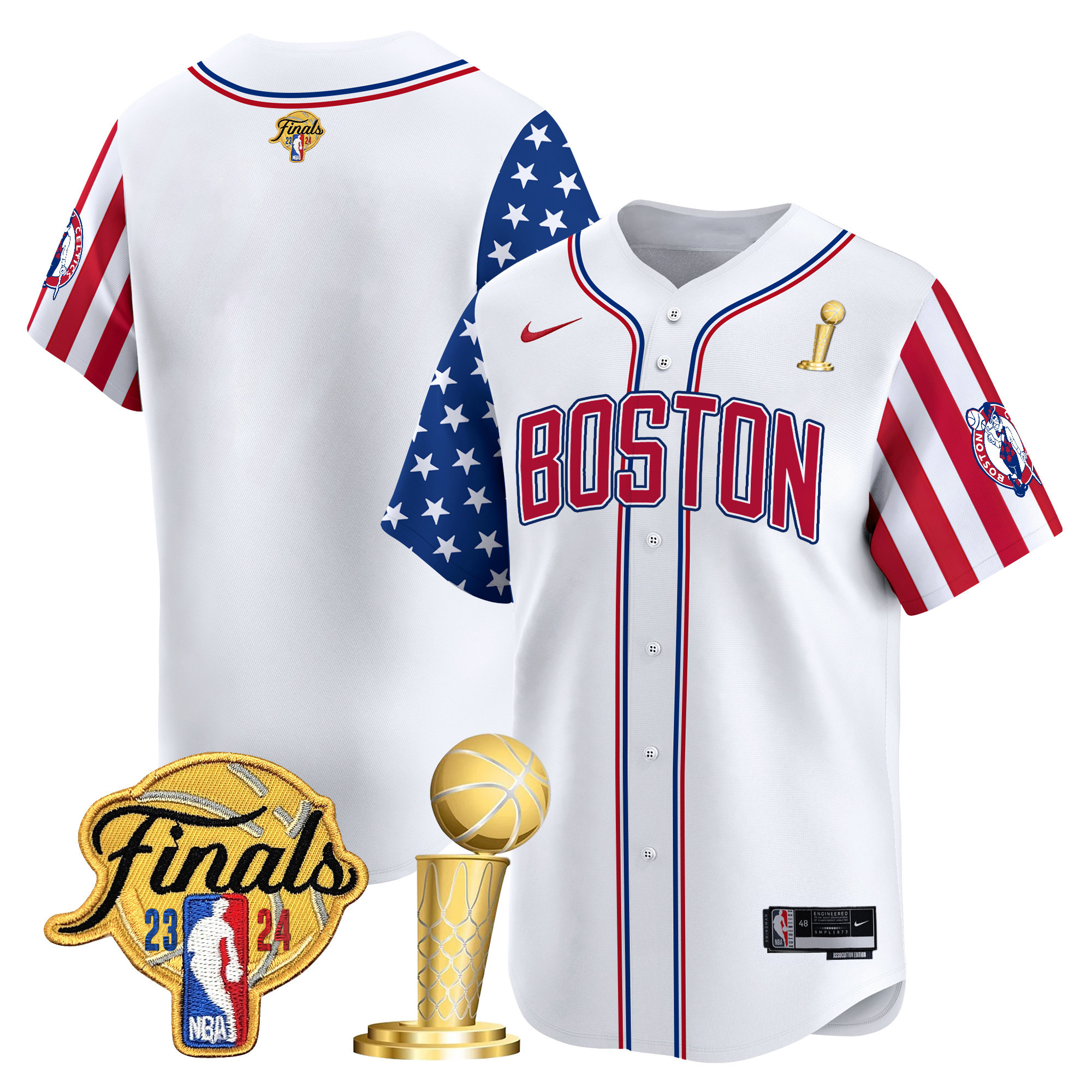 Boston Celtics 2024 Independence Day Vapor Premier Limited Jersey V2 - All Stitched