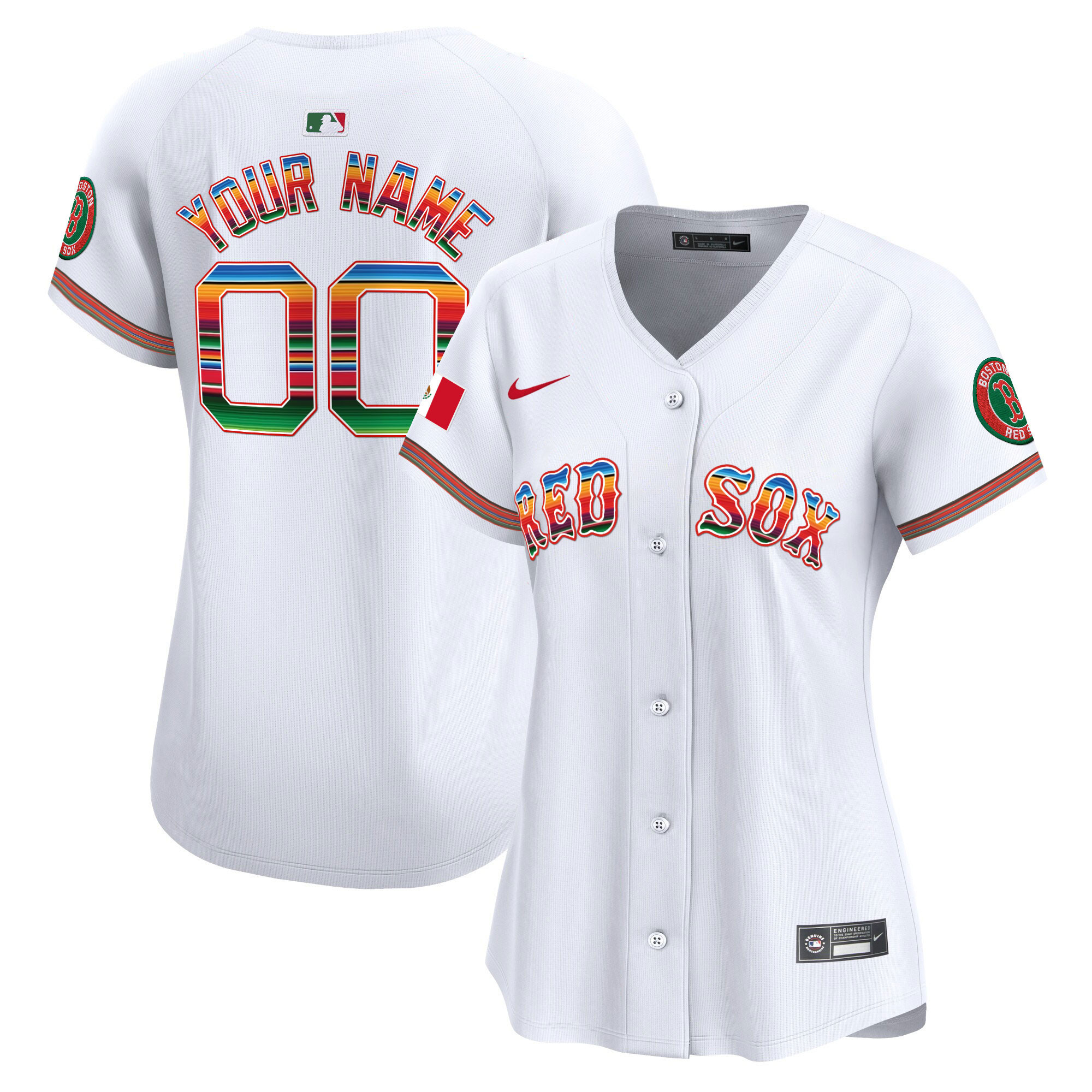 Boston Red Sox Mexico Vapor Premier Limited Custom Jersey - All Stitched