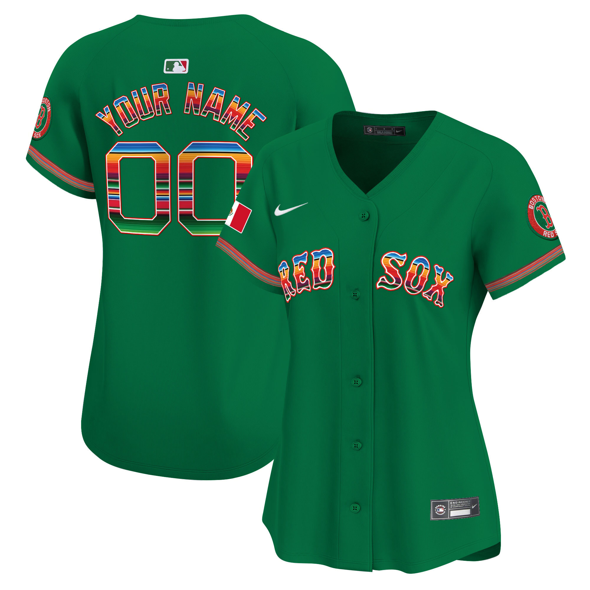 Boston Red Sox Mexico Vapor Premier Limited Custom Jersey - All Stitched