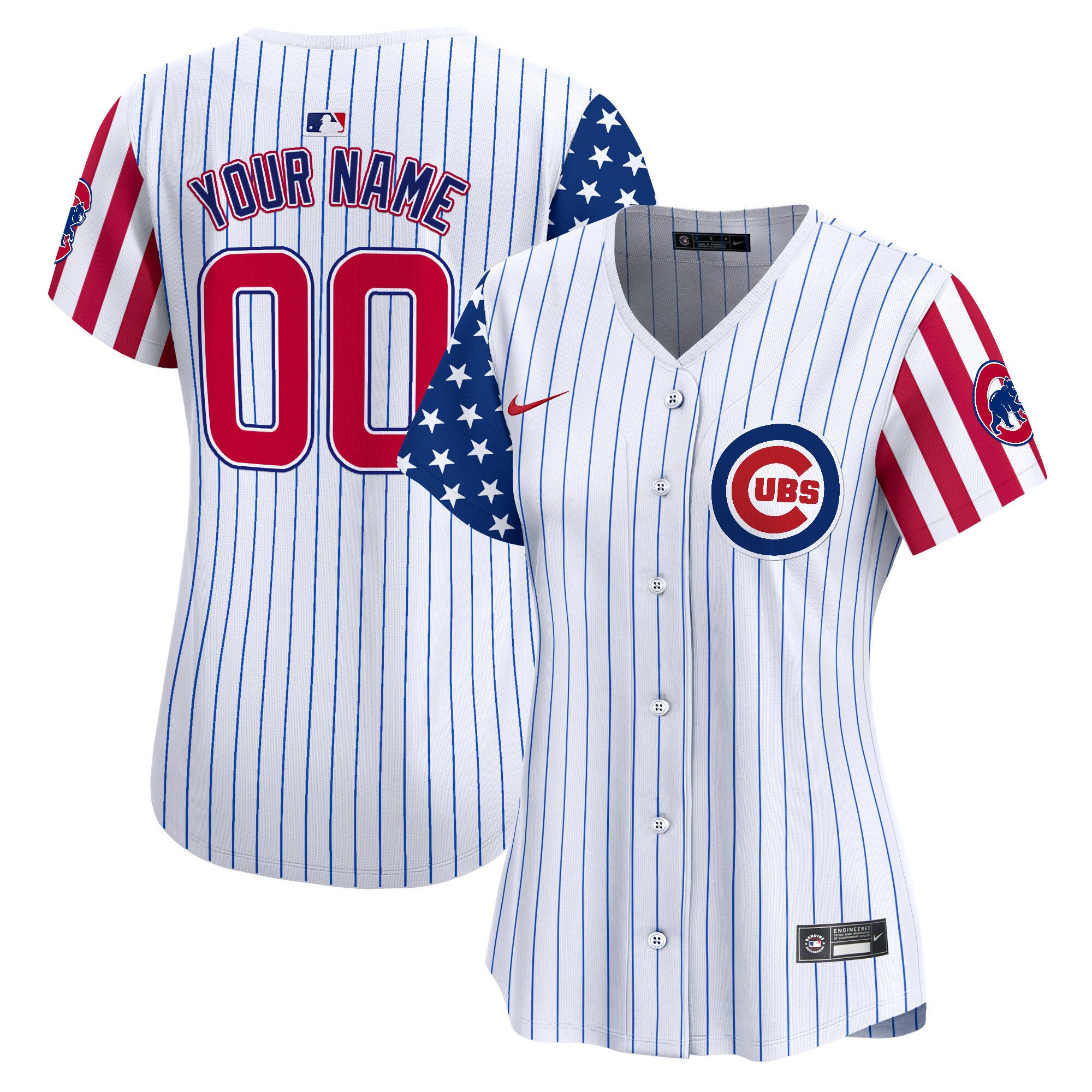 Chicago Cubs 2024 Independence Day Vapor Premier Limited Custom Jersey - All Stitched