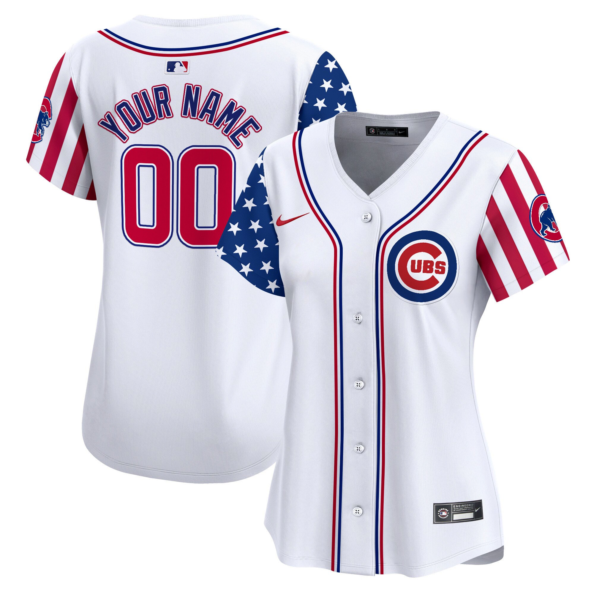Chicago Cubs 2024 Independence Day Vapor Premier Limited Custom Jersey - All Stitched