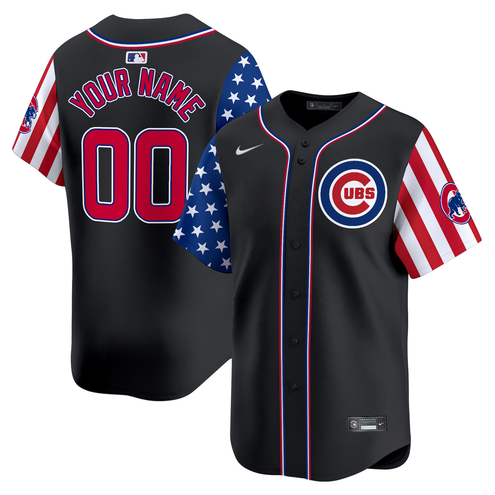 Chicago Cubs 2024 Independence Day Vapor Premier Limited Custom Jersey - All Stitched