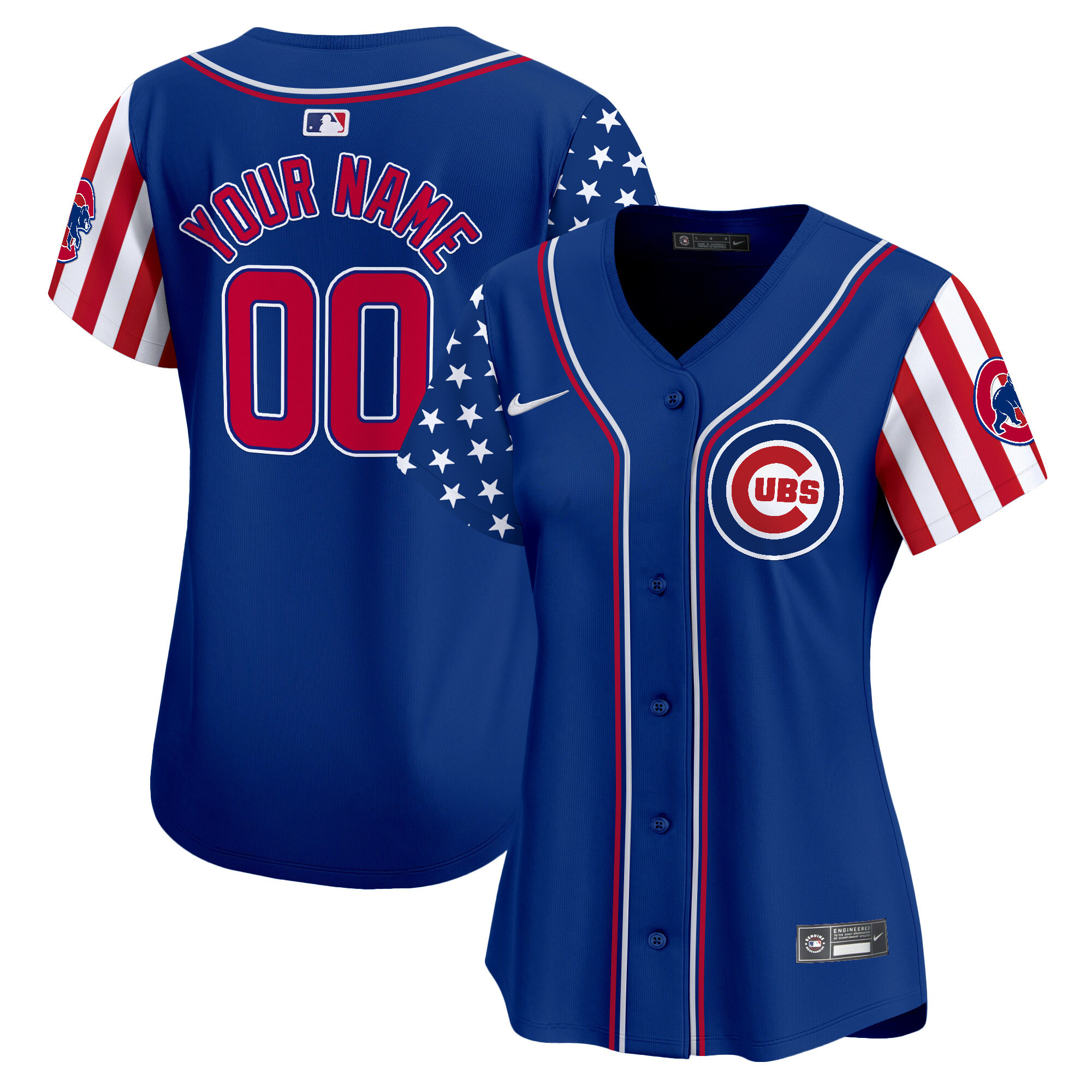 Chicago Cubs 2024 Independence Day Vapor Premier Limited Custom Jersey - All Stitched