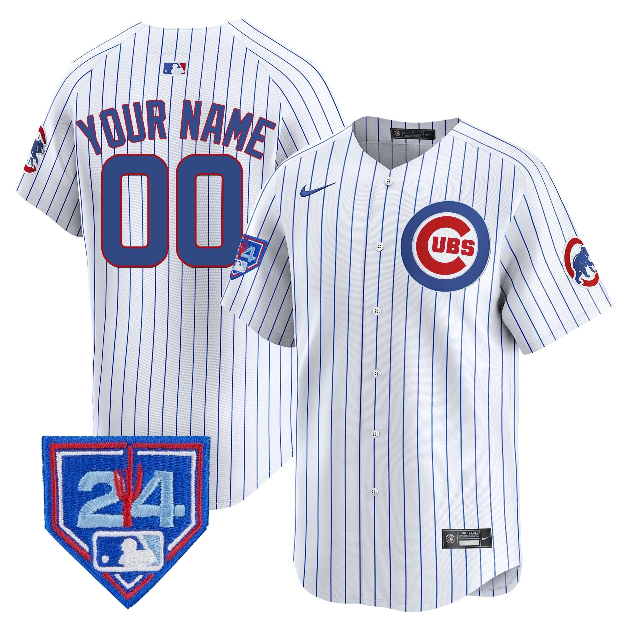 Chicago Cubs 2024 Spring Training Patch Vapor Premier Limited Custom Jersey - All Stitched