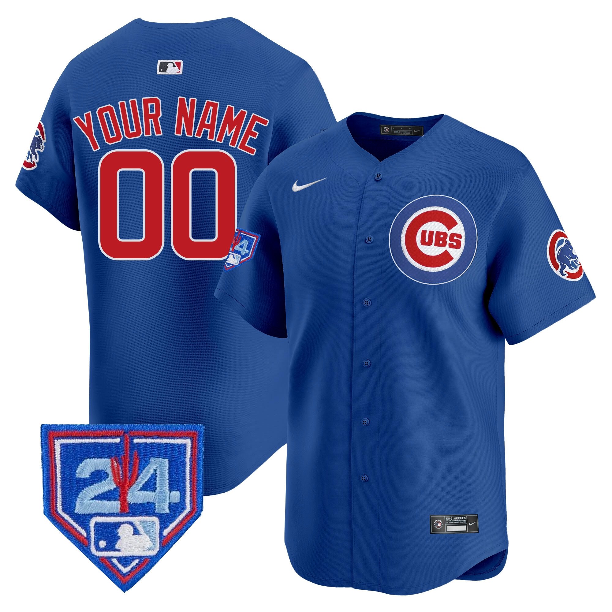 Chicago Cubs 2024 Spring Training Patch Vapor Premier Limited Custom Jersey - All Stitched