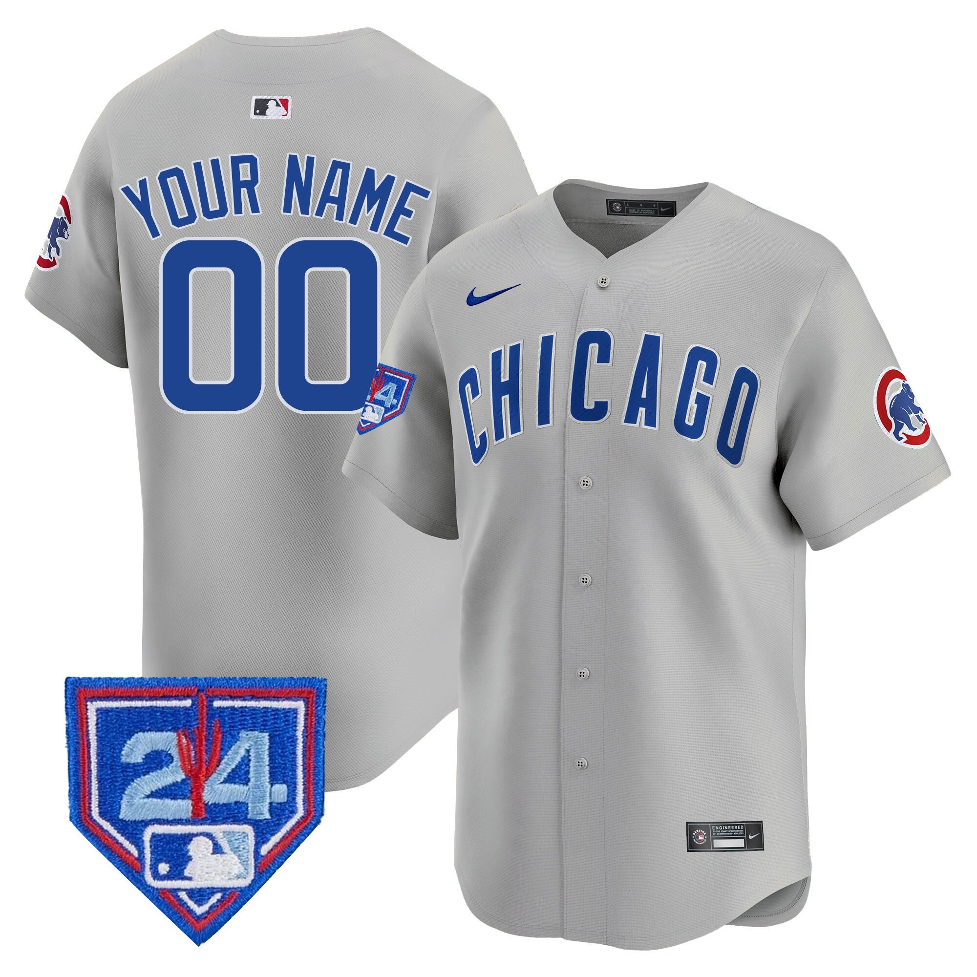 Chicago Cubs 2024 Spring Training Patch Vapor Premier Limited Custom Jersey - All Stitched
