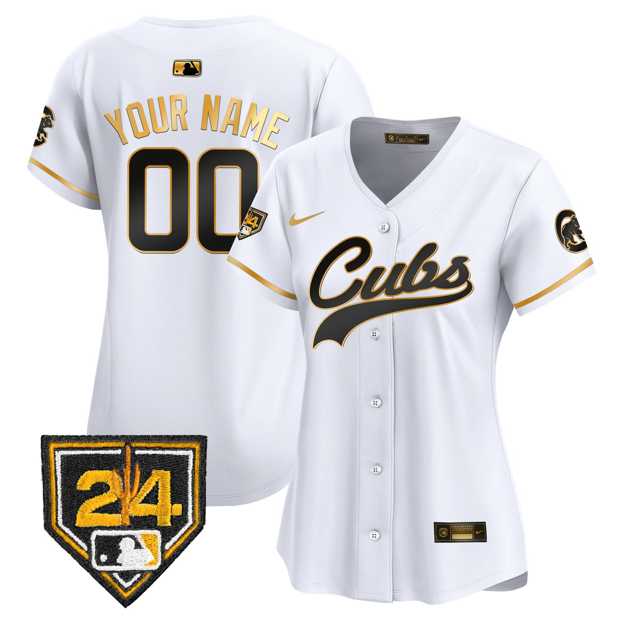 Chicago Cubs 2024 Spring Training Patch Vapor Premier Limited Custom Jersey - All Stitched