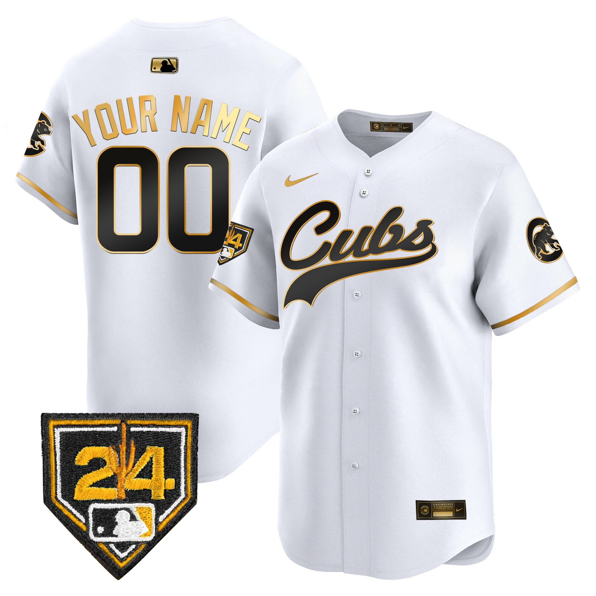 Chicago Cubs 2024 Spring Training Patch Vapor Premier Limited Custom Jersey - All Stitched