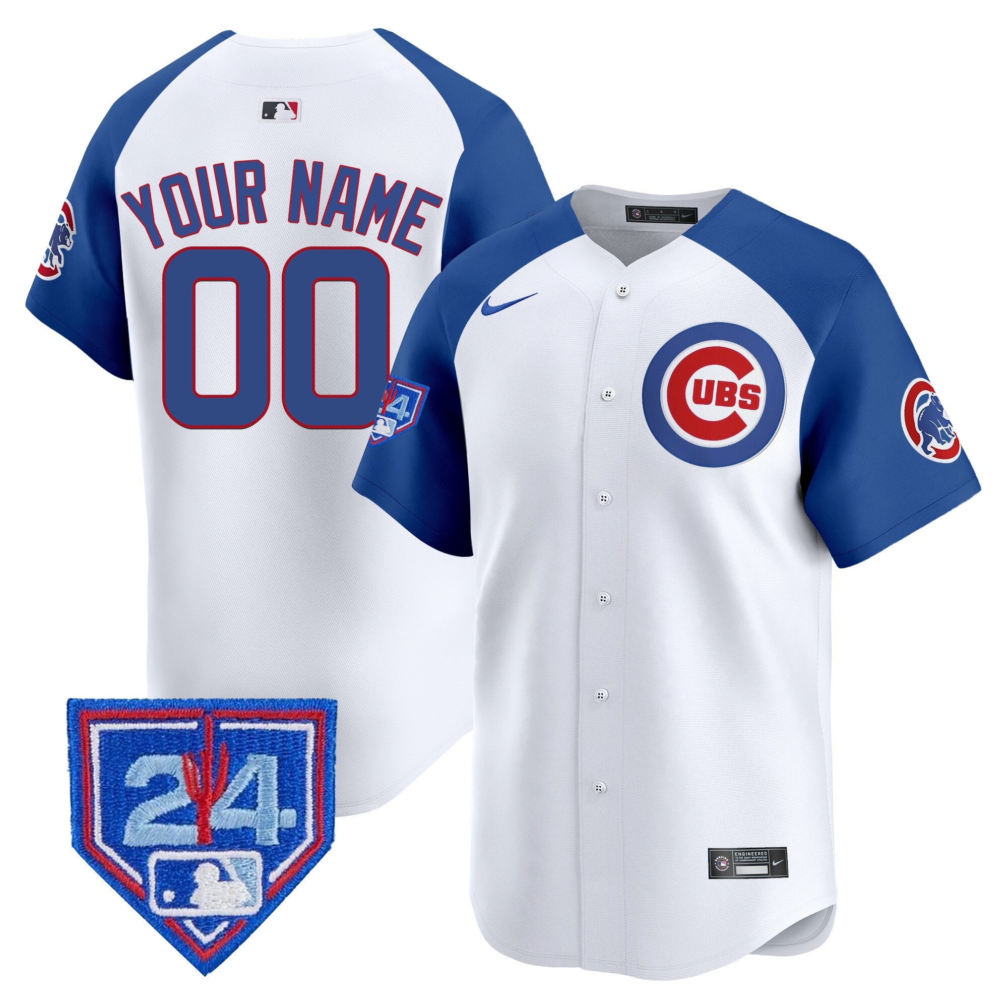 Chicago Cubs 2024 Spring Training Patch Vapor Premier Limited Custom Jersey - All Stitched