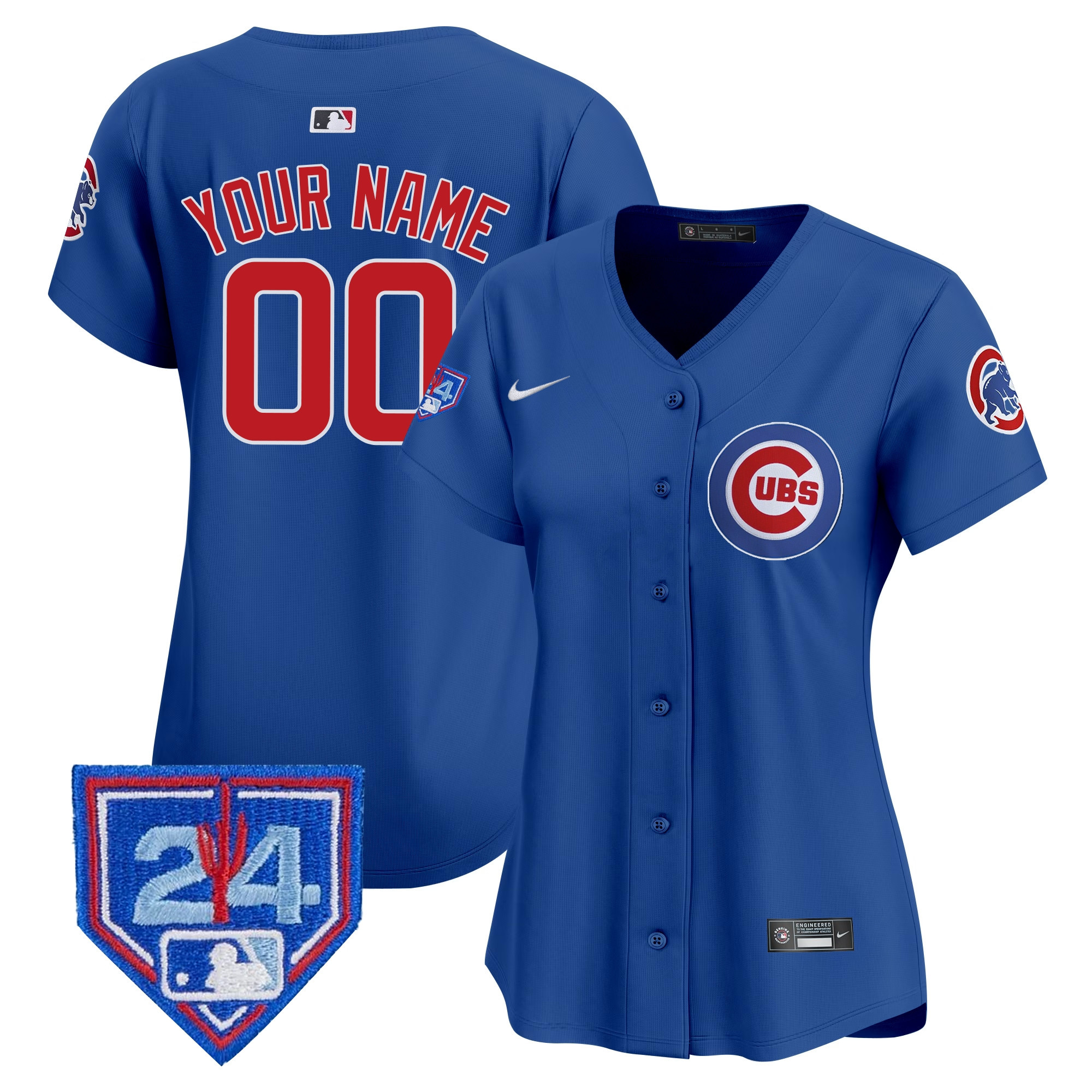 Chicago Cubs 2024 Spring Training Patch Vapor Premier Limited Custom Jersey - All Stitched