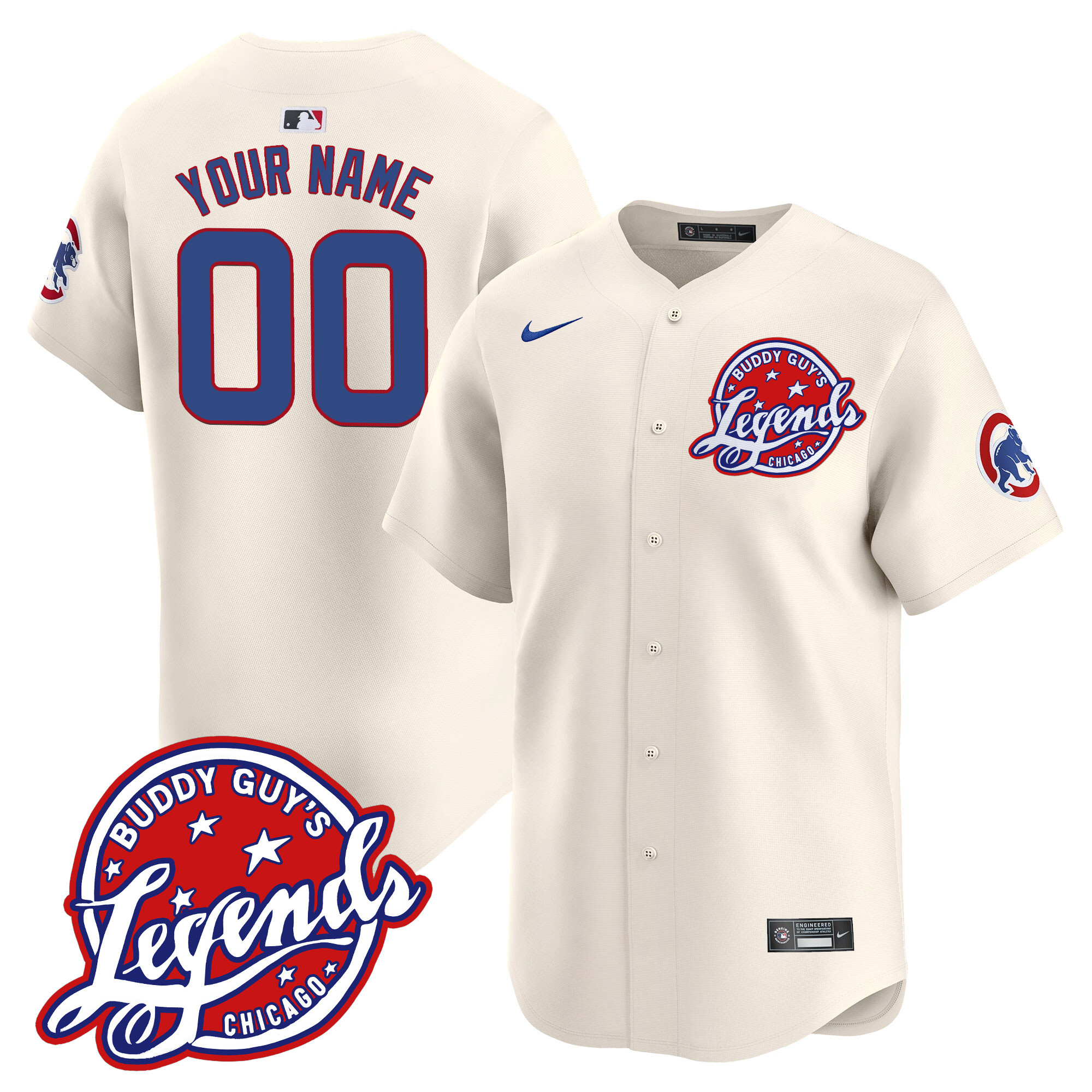 Chicago Cubs Buddy Guy's Legends Vapor Premier Limited Custom Jersey - All Stitched