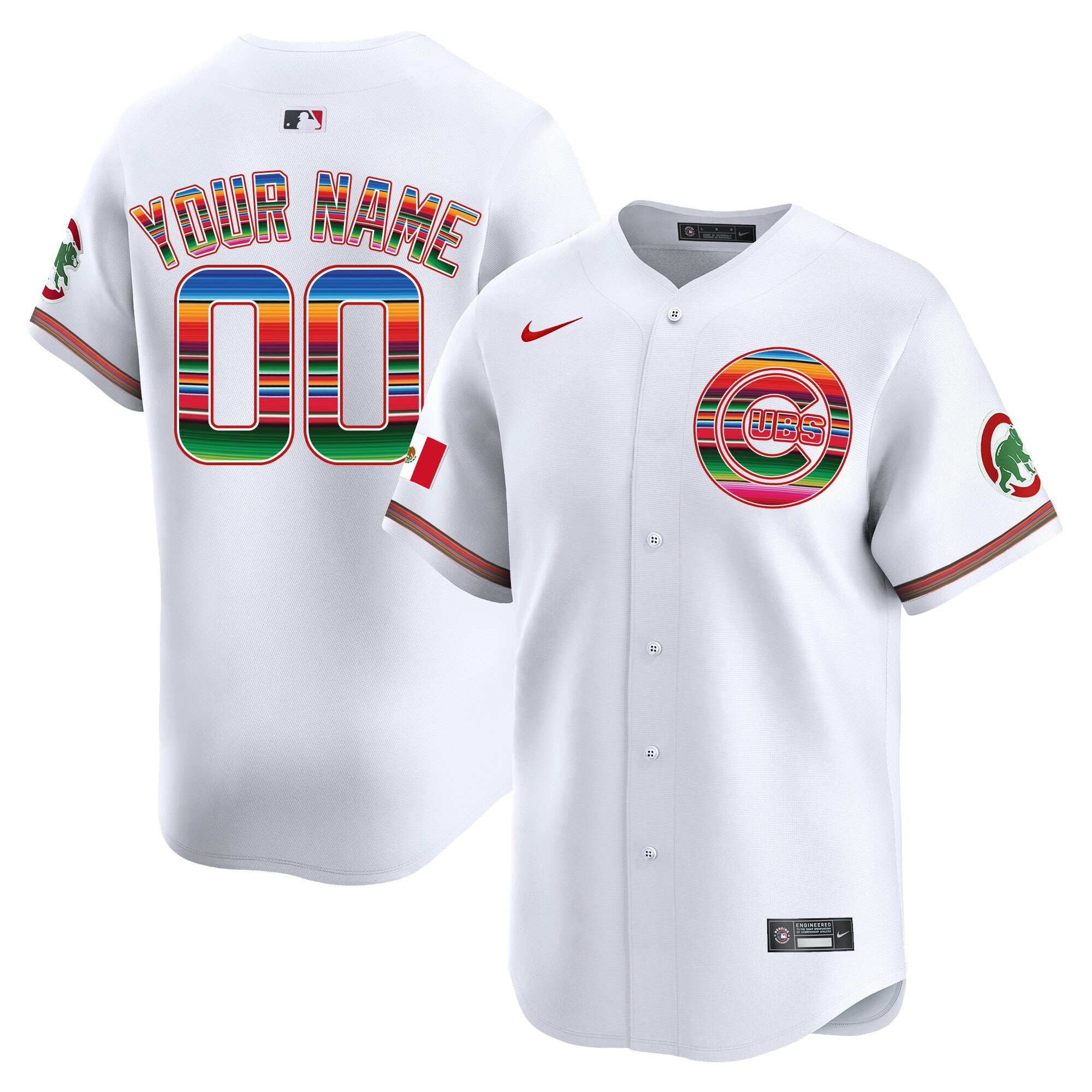 Chicago Cubs Mexico Vapor Premier Limited Custom Jersey - All Stitched