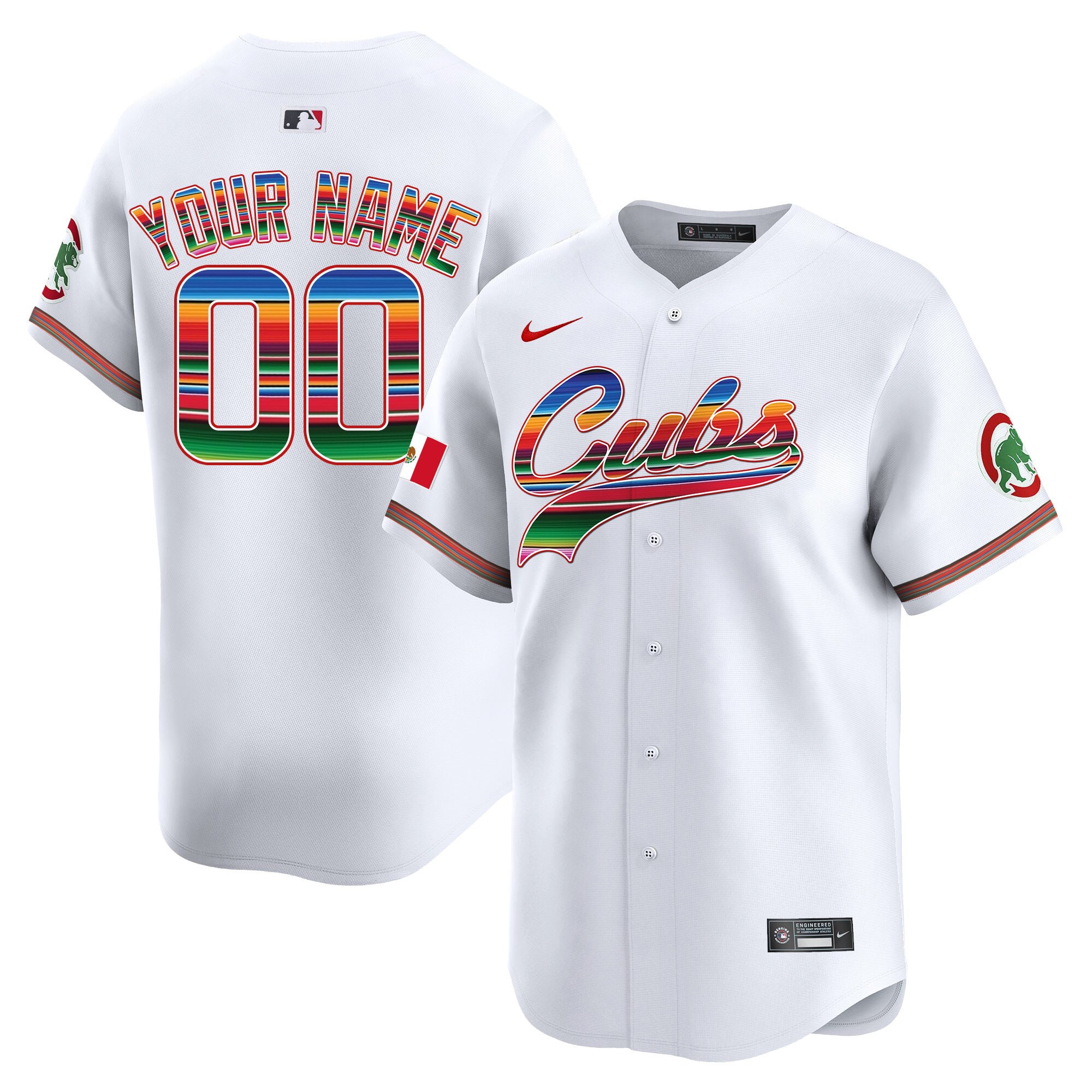 Chicago Cubs Mexico Vapor Premier Limited Custom Jersey V2 - All Stitched