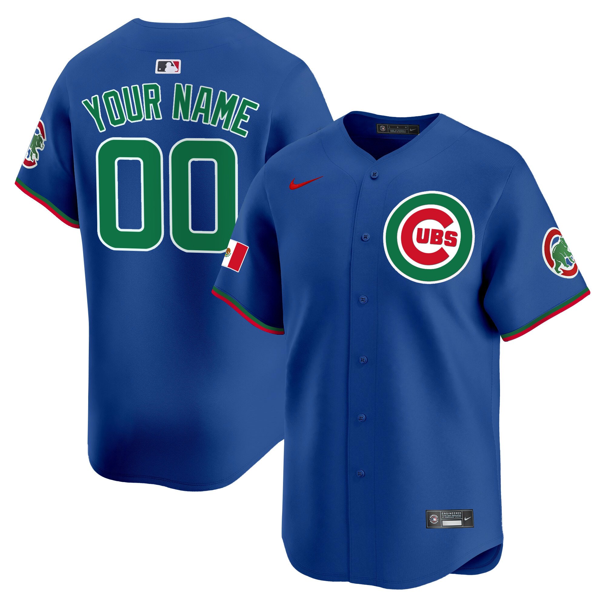 Chicago Cubs Mexico Vapor Premier Limited Custom Jersey V3 - All Stitched