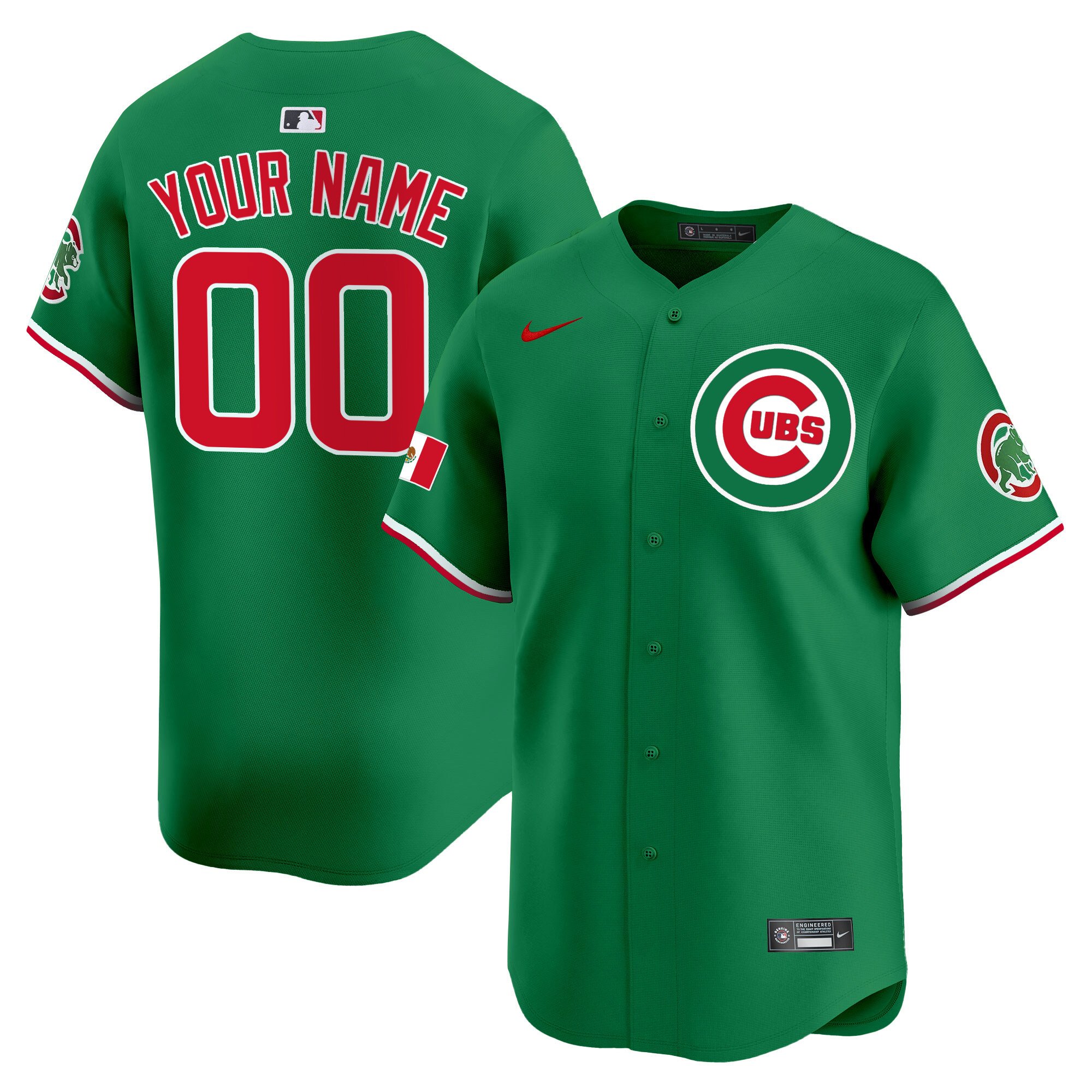 Chicago Cubs Mexico Vapor Premier Limited Custom Jersey V3 - All Stitched