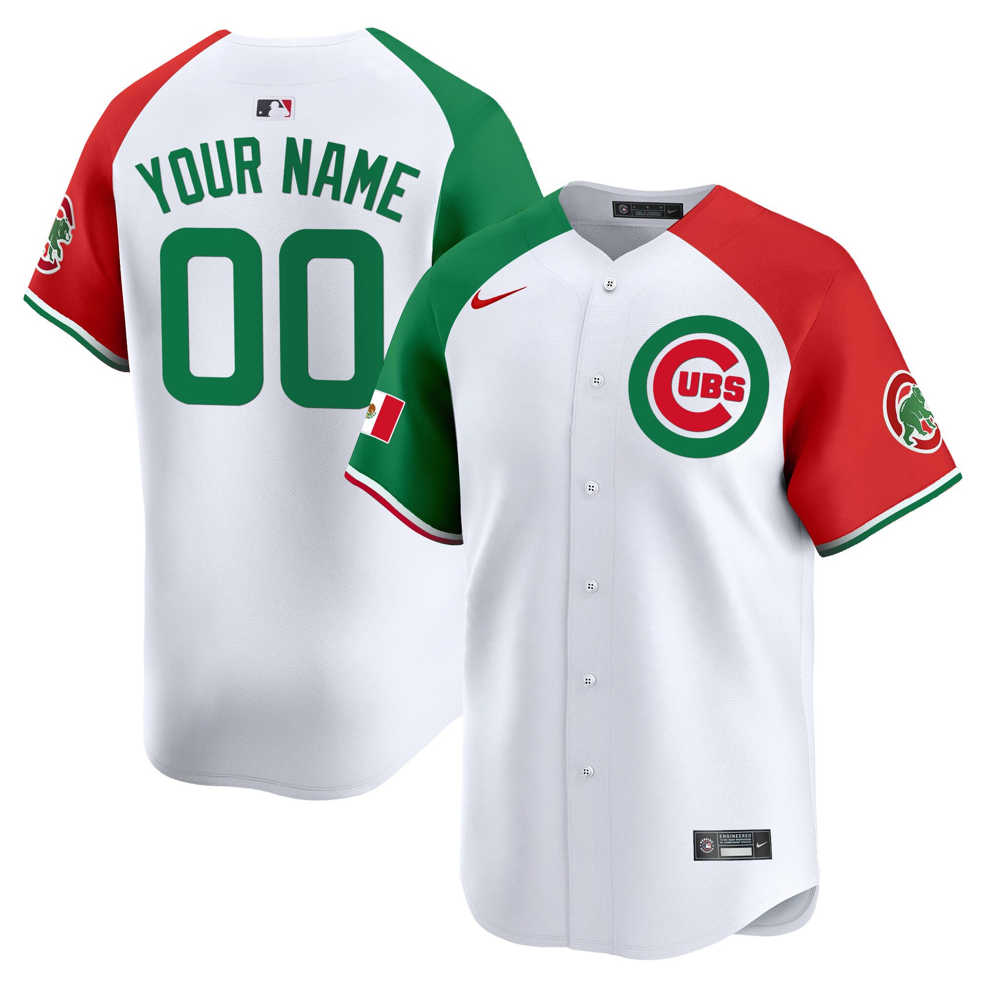 Chicago Cubs Mexico Vapor Premier Limited Custom Jersey V3 - All Stitched