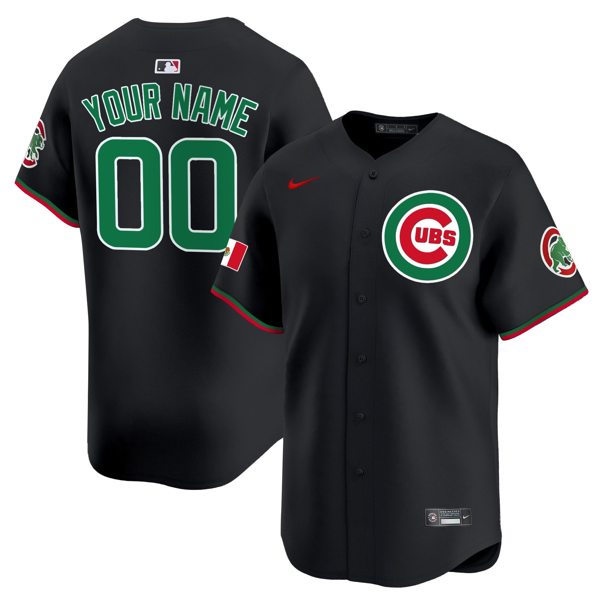 Chicago Cubs Mexico Vapor Premier Limited Custom Jersey V3 - All Stitched