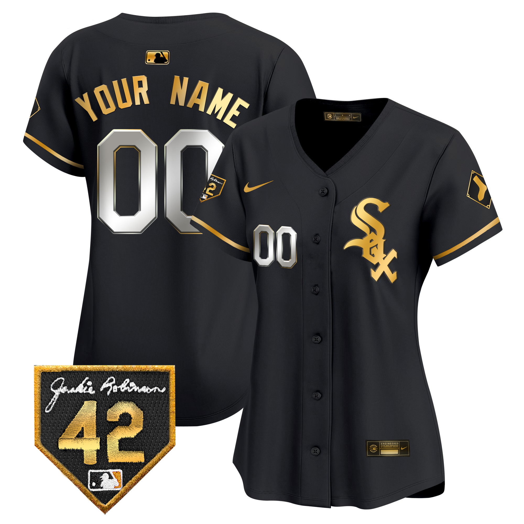 Chicago White Sox 2024 Jackie Robinson Patch Vapor Premier Limited Custom Jersey - All Stitched